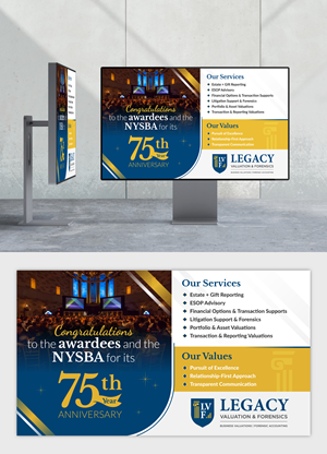 Flyer Design by Impressive Designs for Legacy Valuation & Forensics | Design #36203605