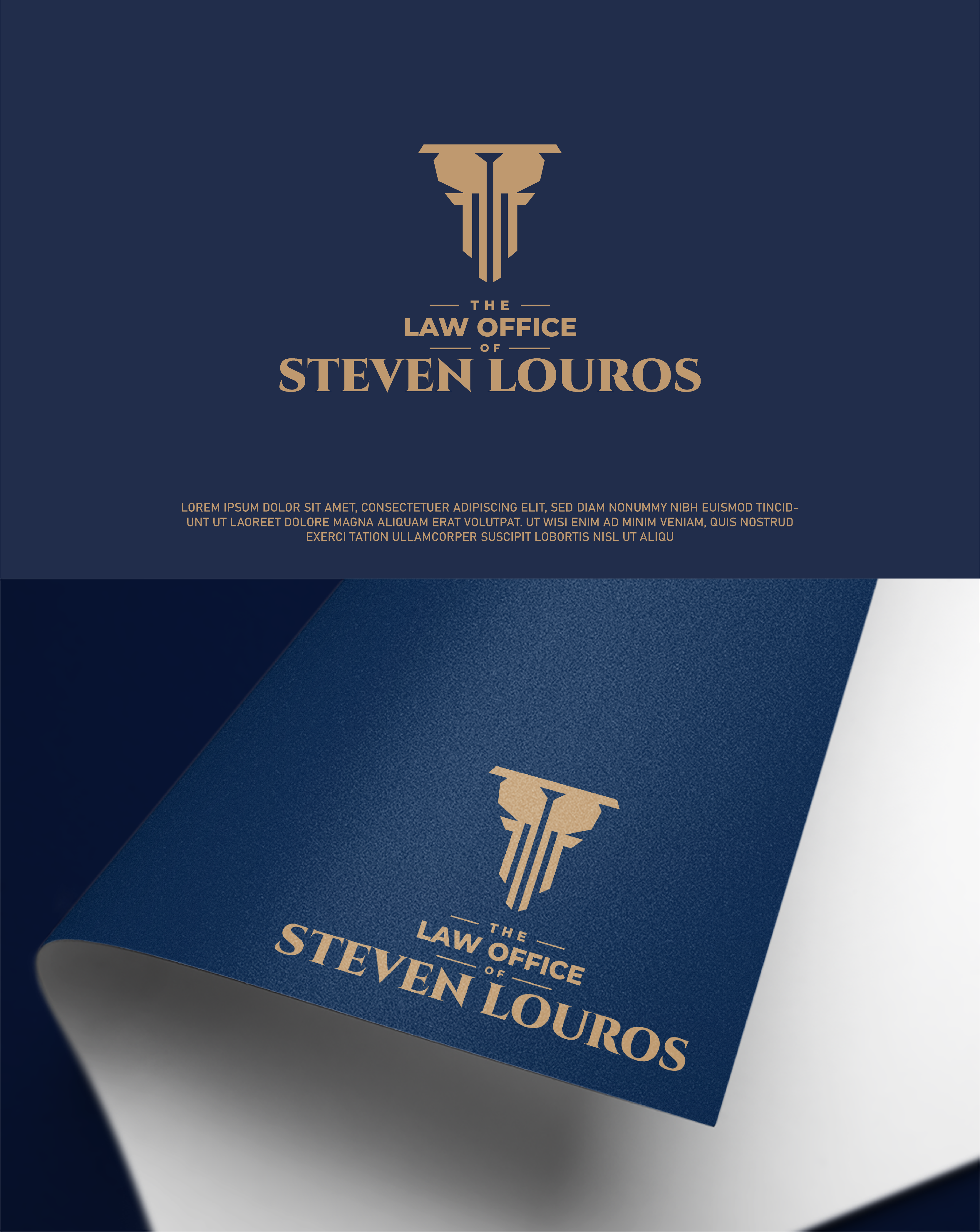 Logo Design by Fezy Design Studio for The Law Office of Steven Louros | Design #36271758