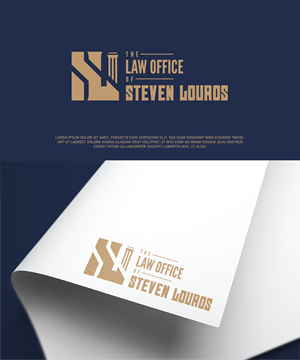 Logo Design by Fezy Design Studio for The Law Office of Steven Louros | Design: #36273579