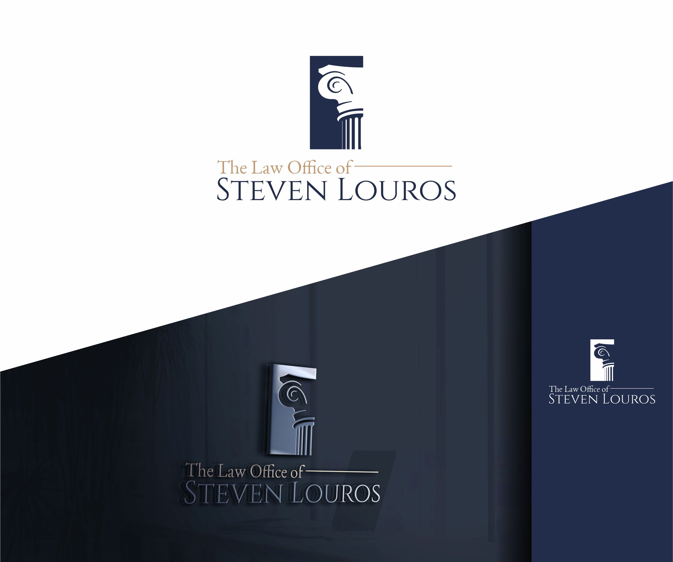 Logo Design by alkaline for The Law Office of Steven Louros | Design #36239538
