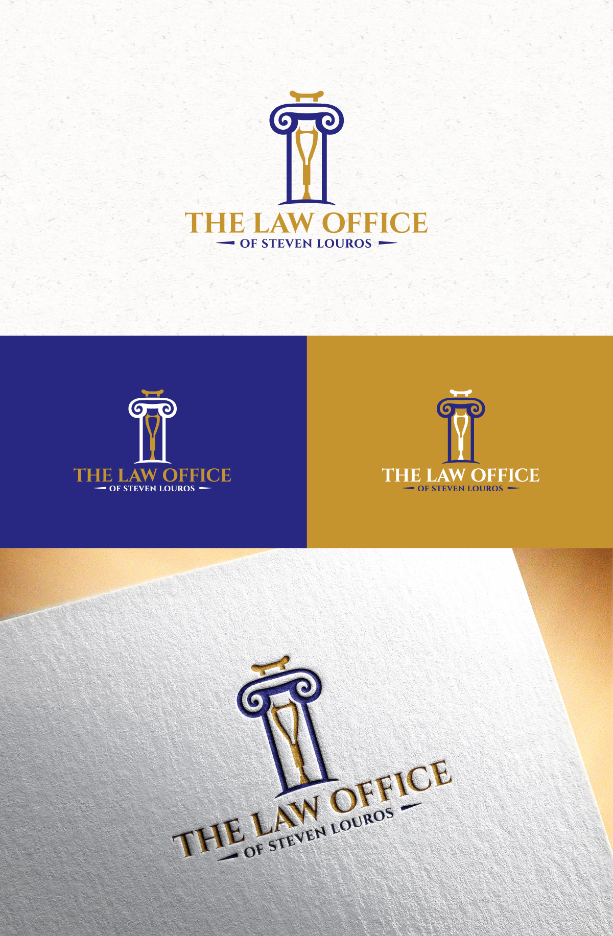 Logo Design by Logo Stock for The Law Office of Steven Louros | Design #36238631
