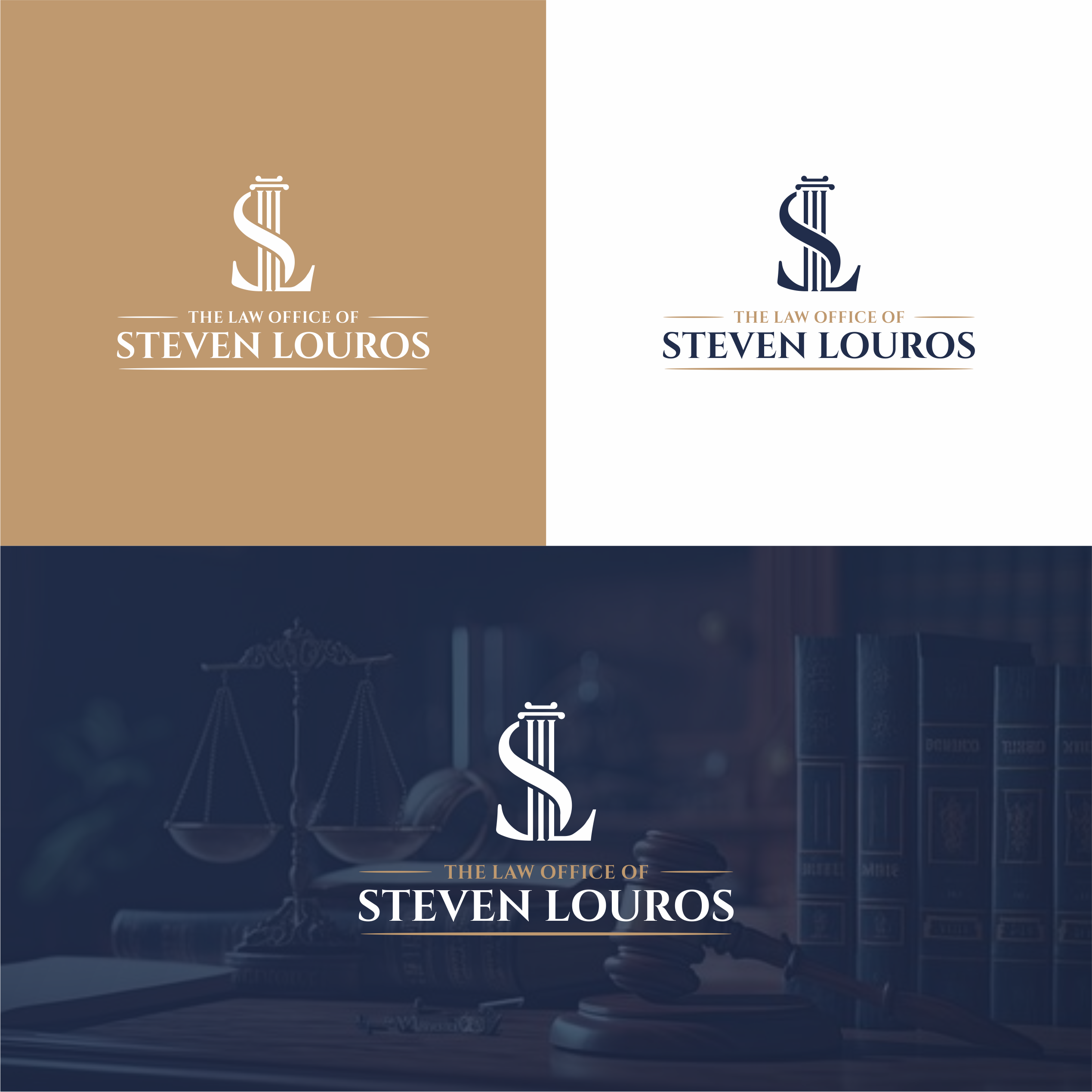 Logo Design by melzh for The Law Office of Steven Louros | Design #36239271
