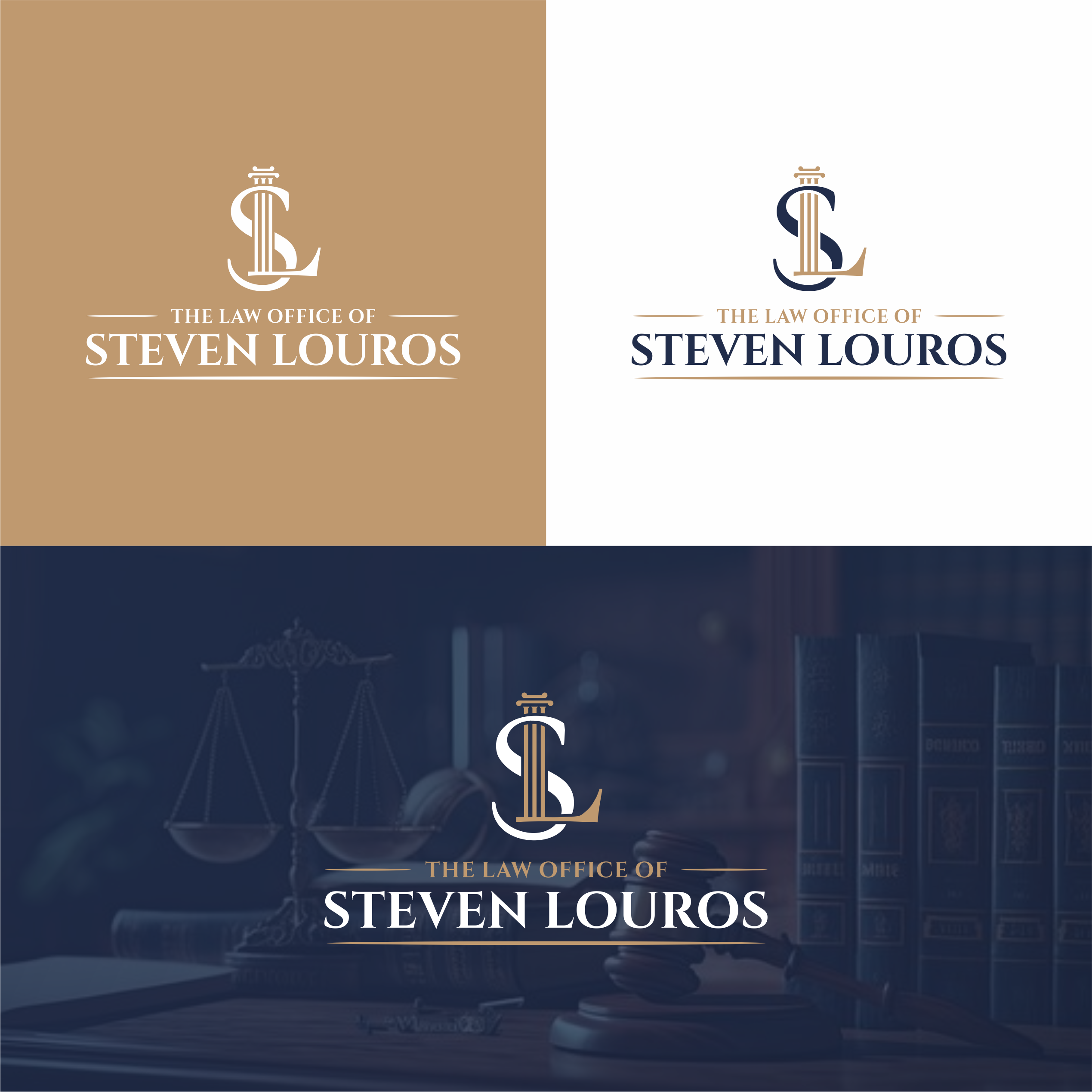 Logo Design by melzh for The Law Office of Steven Louros | Design #36257165