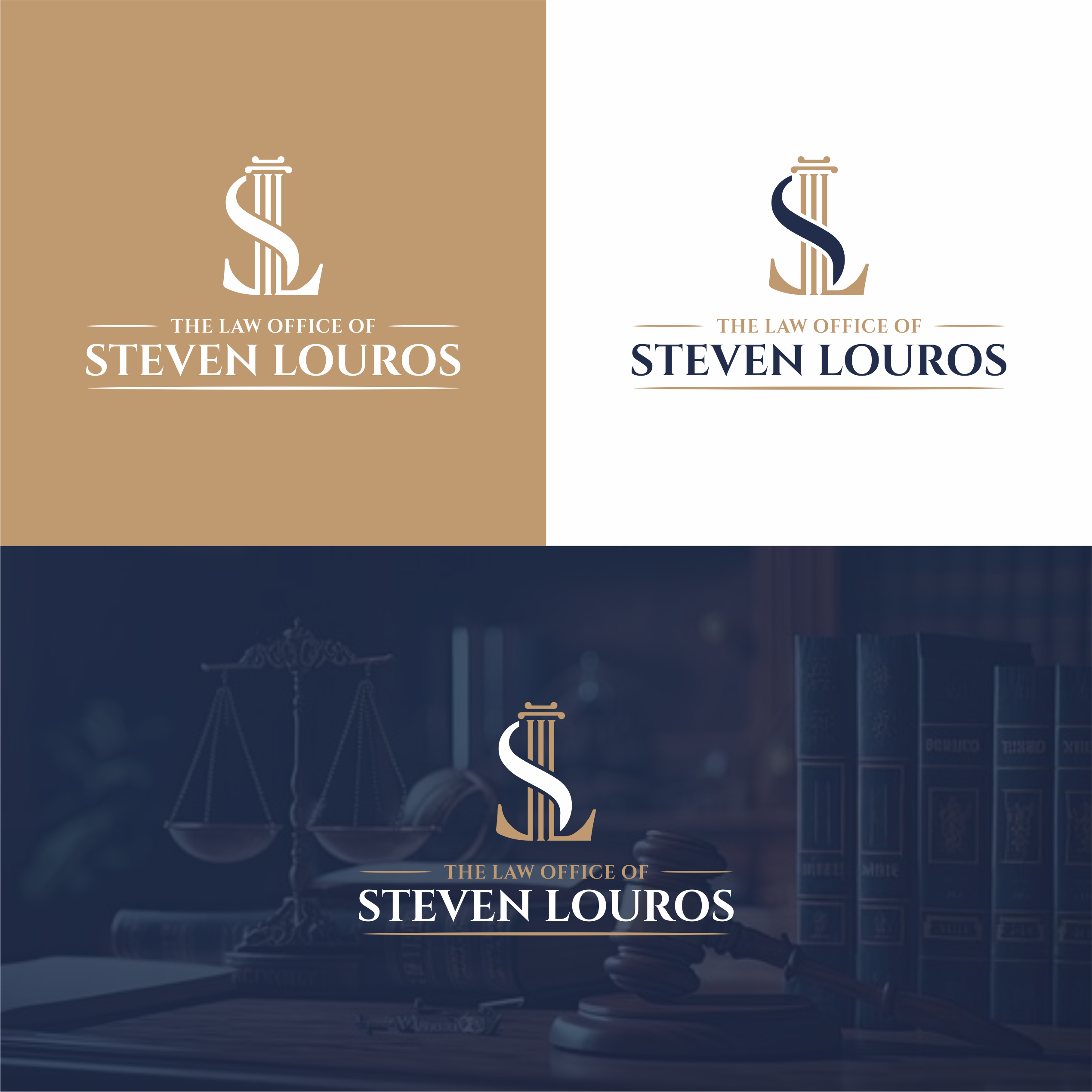 Logo Design by melzh for The Law Office of Steven Louros | Design #36257167