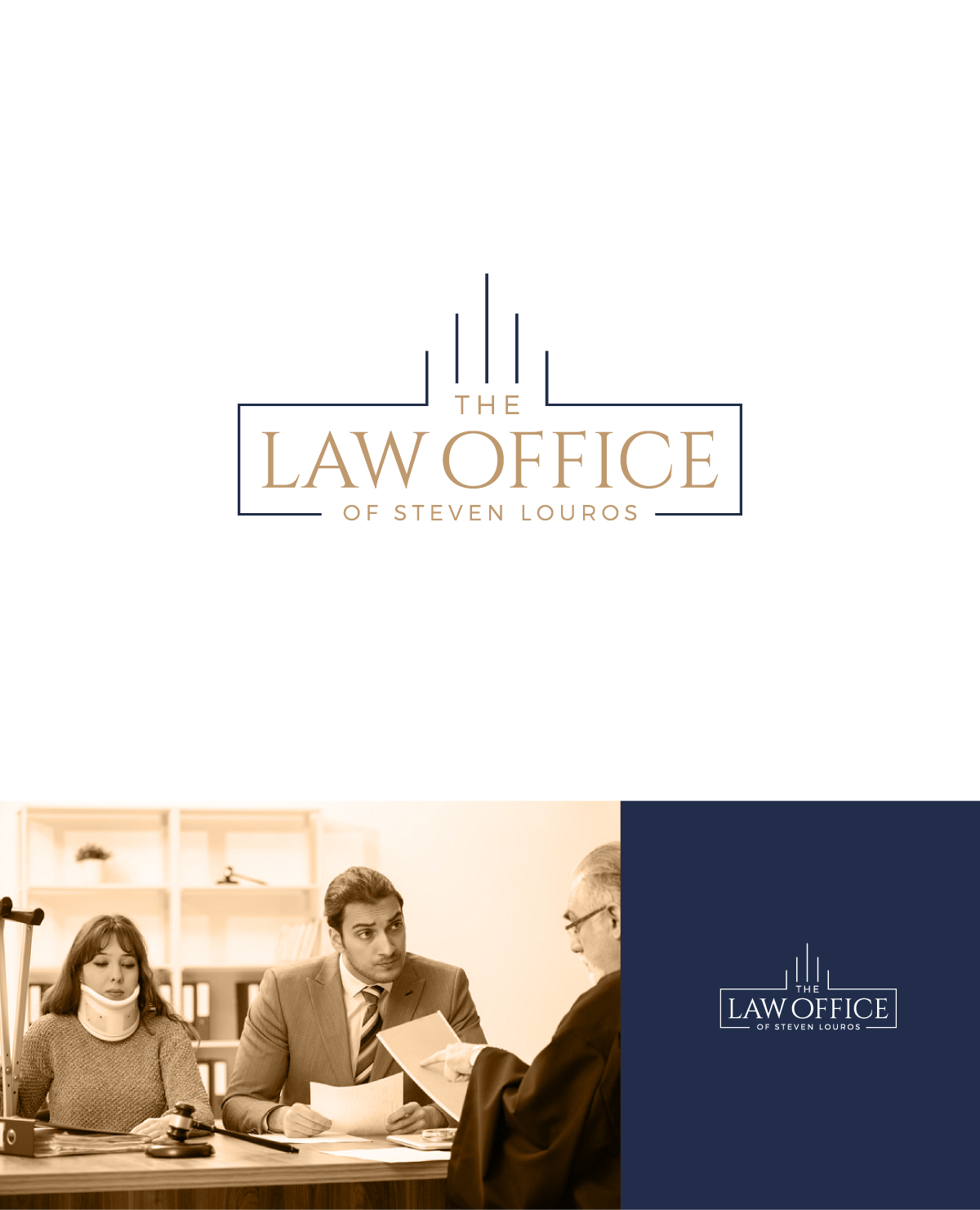 Logo Design by apik. for The Law Office of Steven Louros | Design #36255257