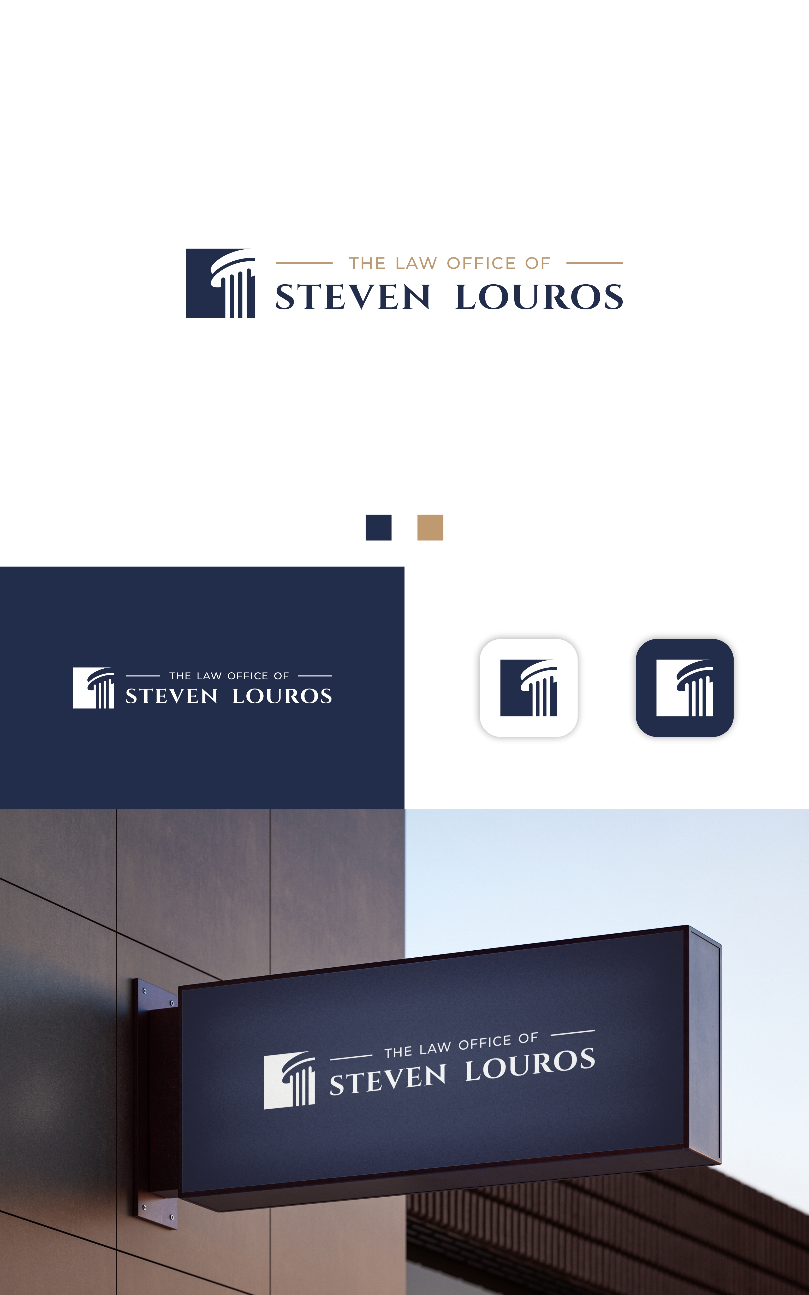 Logo Design by Dell_a.Design for The Law Office of Steven Louros | Design #36240129