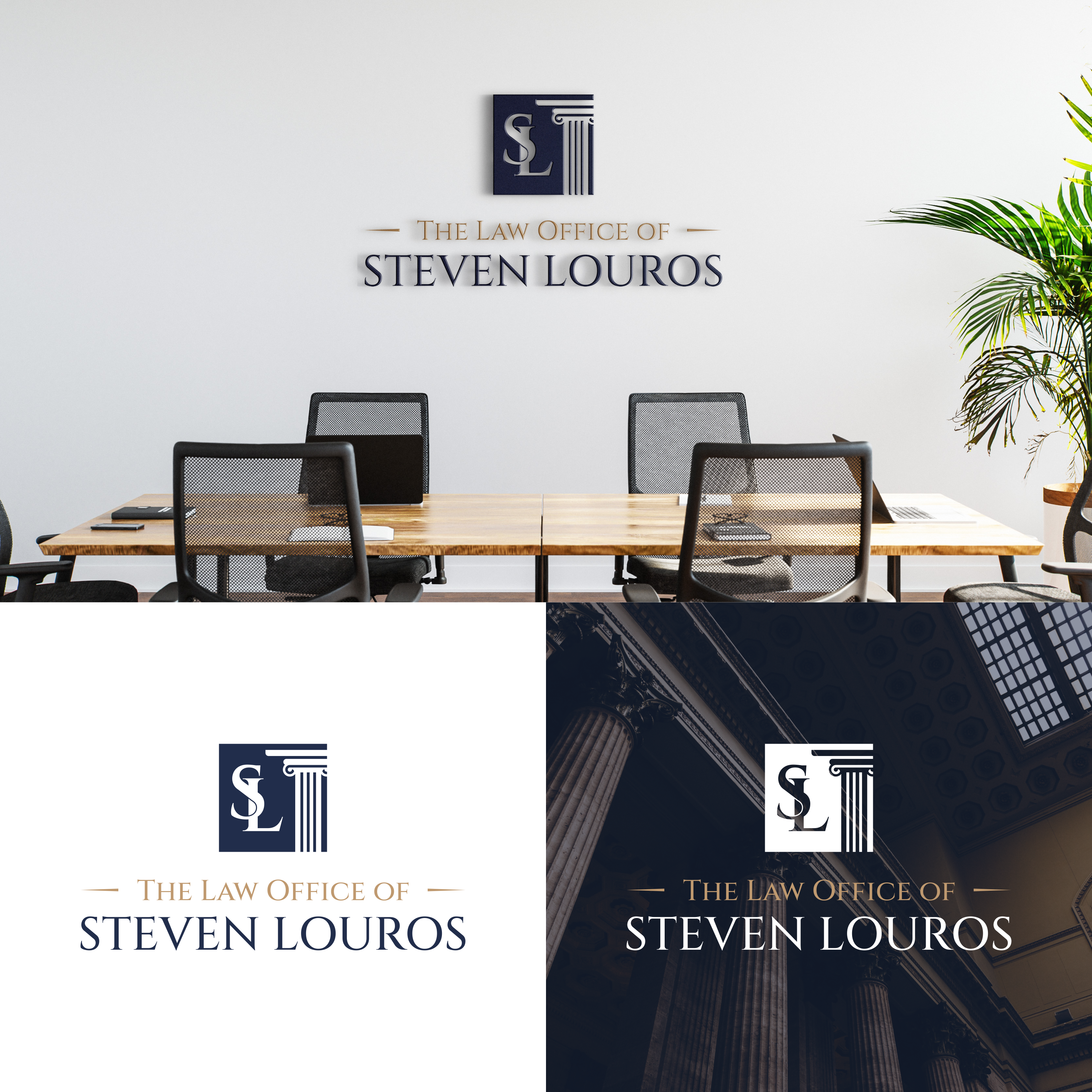 Logo Design by syad666 for The Law Office of Steven Louros | Design #36241366