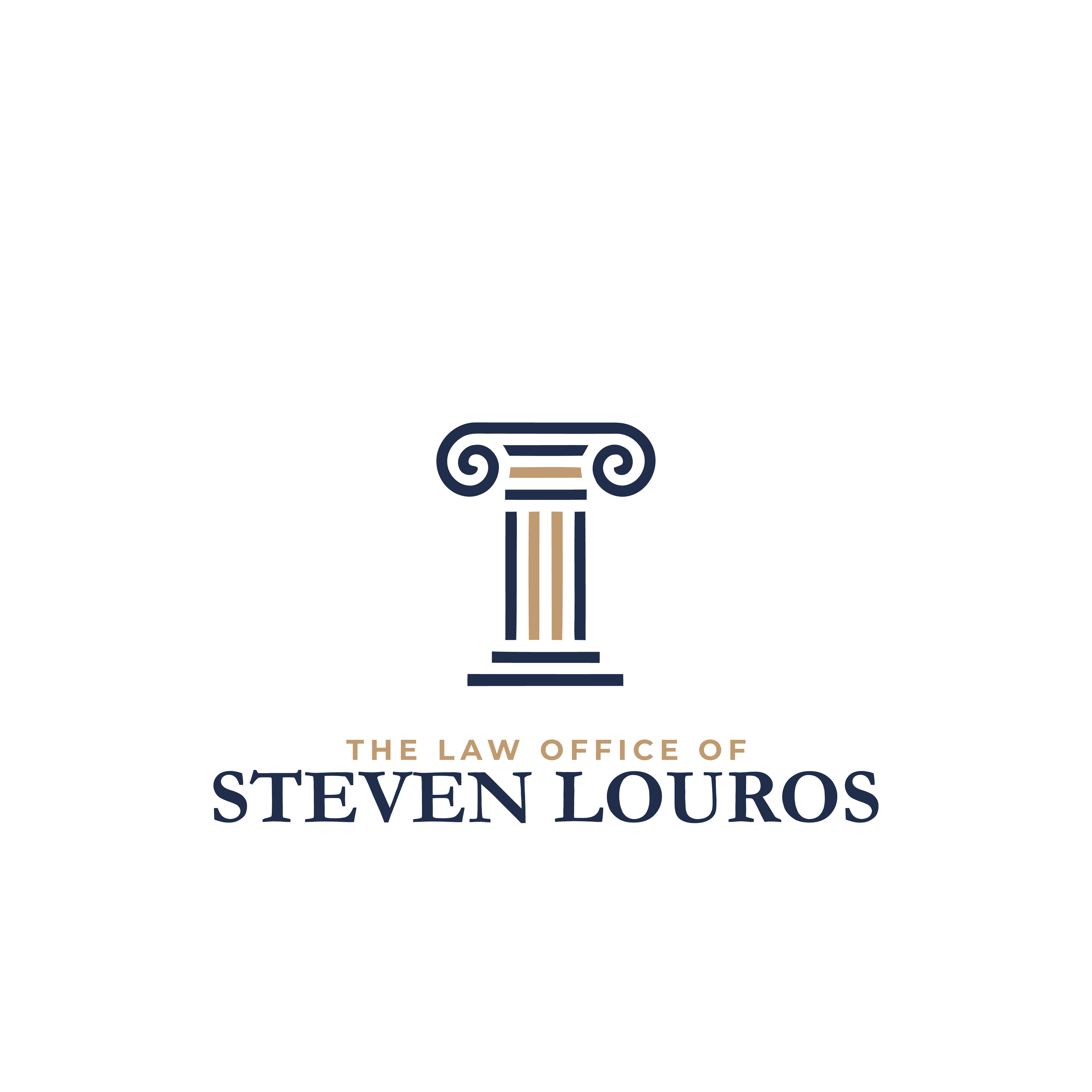 Logo Design by -ACE- for The Law Office of Steven Louros | Design #36239193