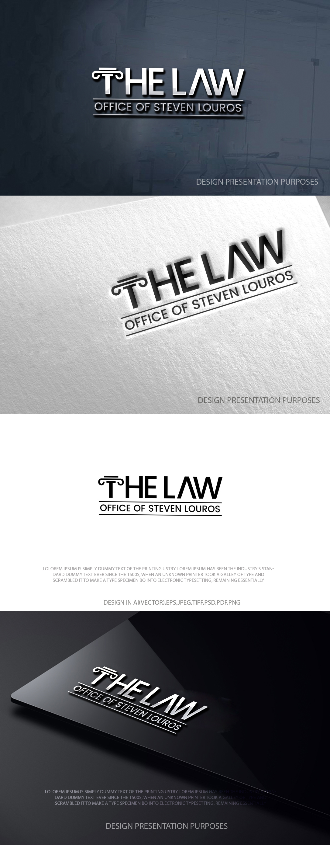 Logo Design by zebronicgraphic for The Law Office of Steven Louros | Design #36240269