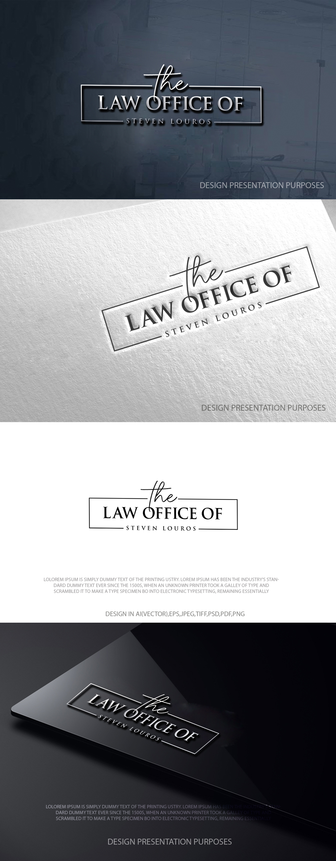 Logo Design by zebronicgraphic for The Law Office of Steven Louros | Design #36240272
