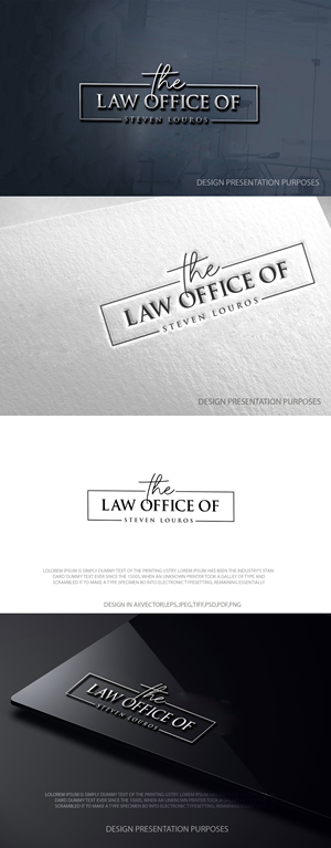 Logo Design by zebronicgraphic for The Law Office of Steven Louros | Design: #36240272