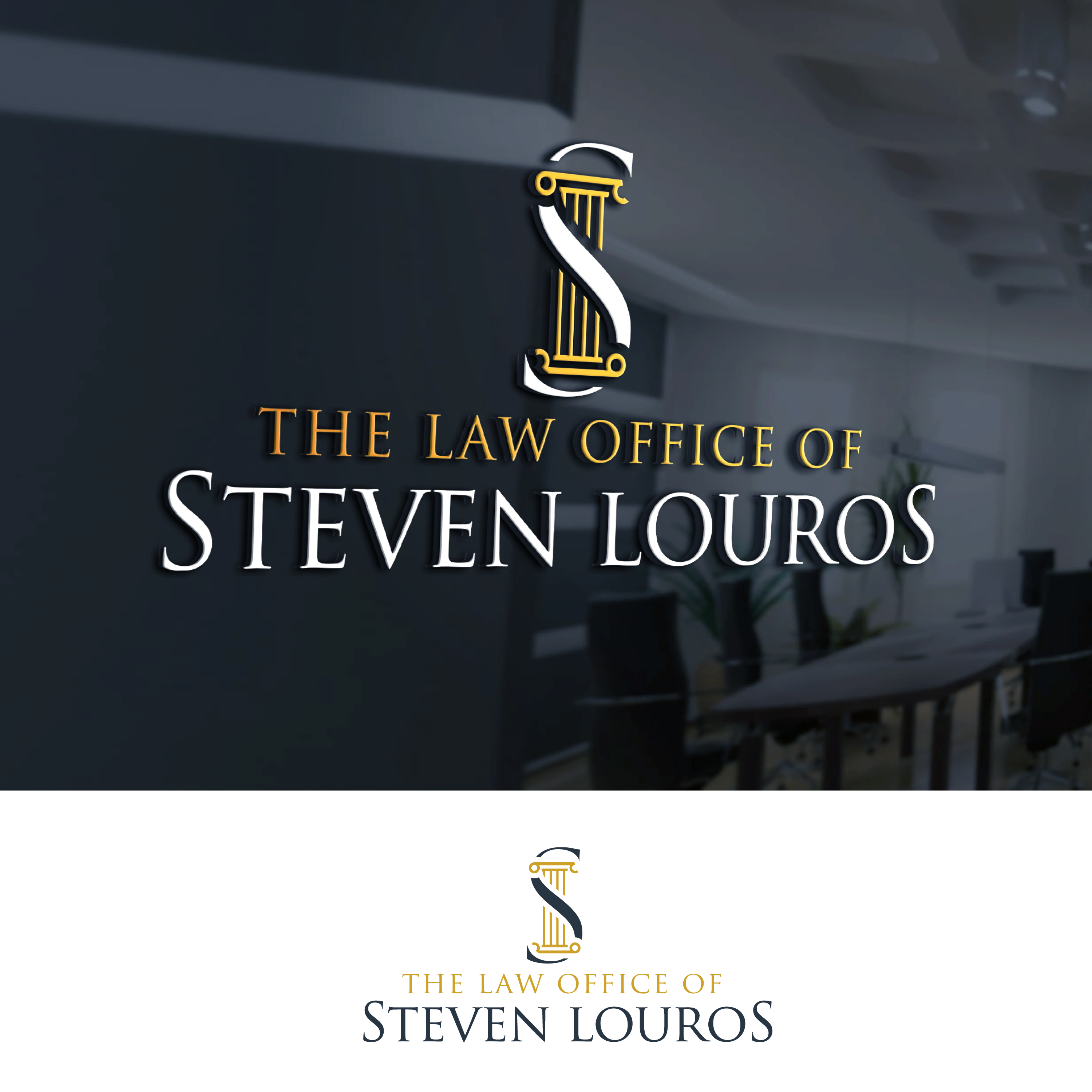 Logo Design by UMBRA Designs for The Law Office of Steven Louros | Design #36243000