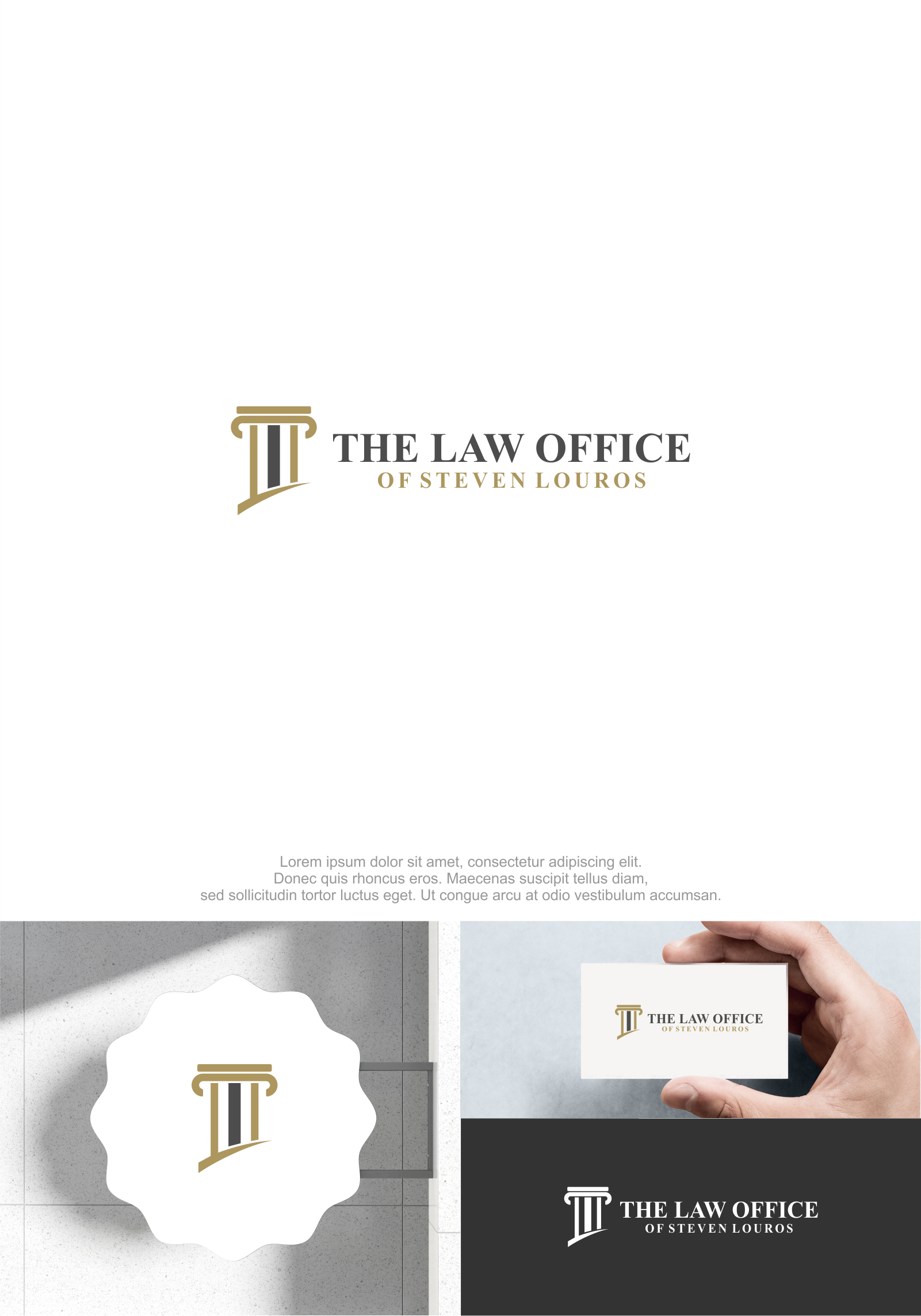 Logo Design by M.Syaiful Huda for The Law Office of Steven Louros | Design #36238346