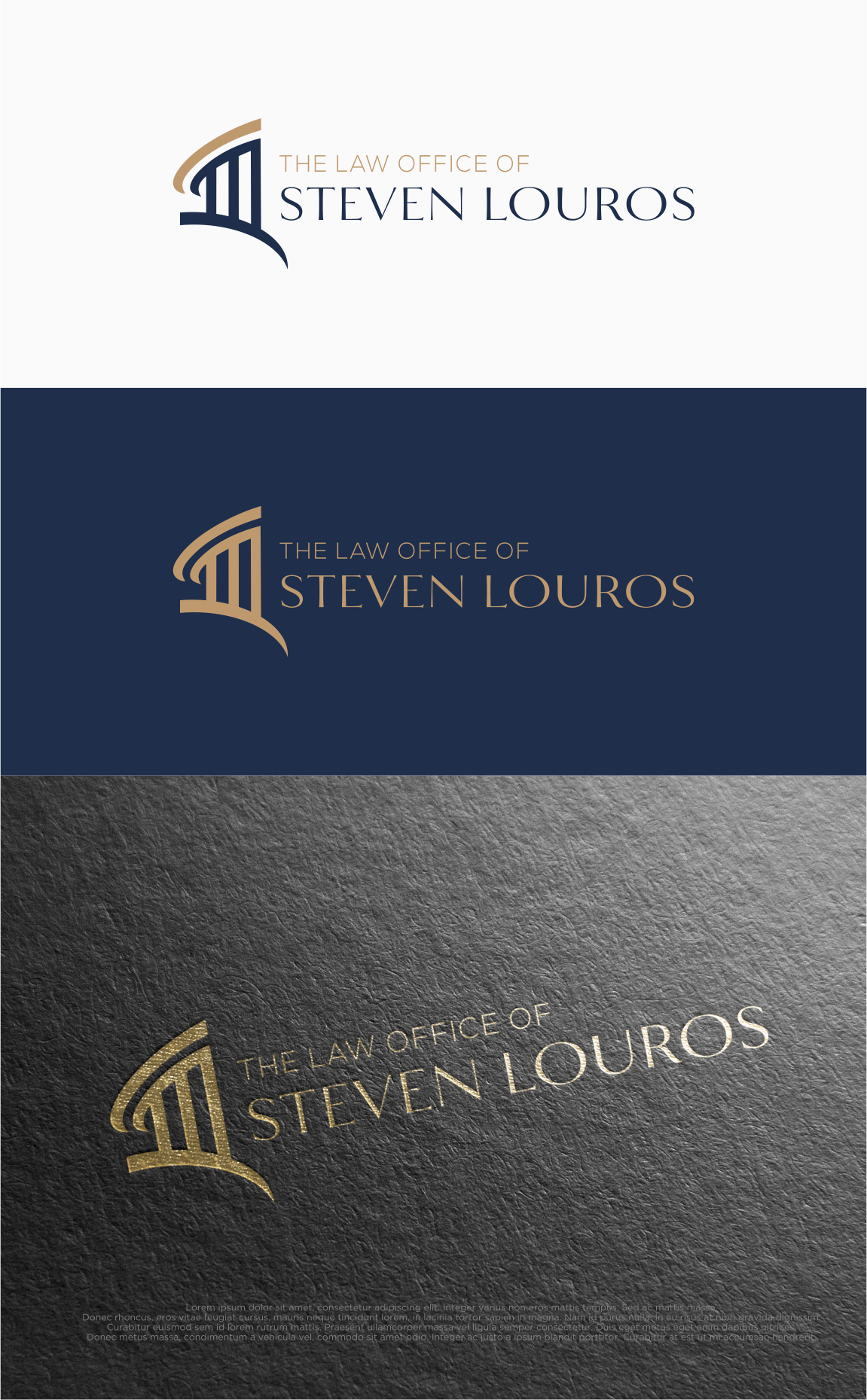 Logo Design by shiroRo for The Law Office of Steven Louros | Design #36278372
