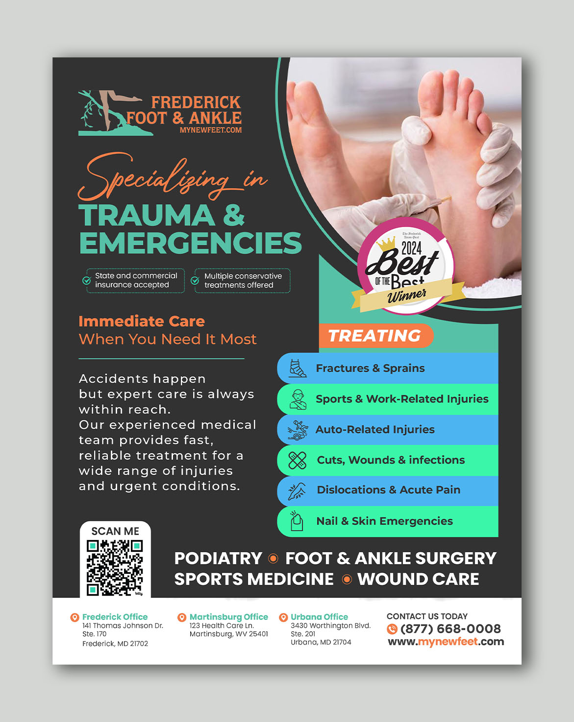 Flyer Design by Anhar for Frederick Foot & Ankle | Design #36220280