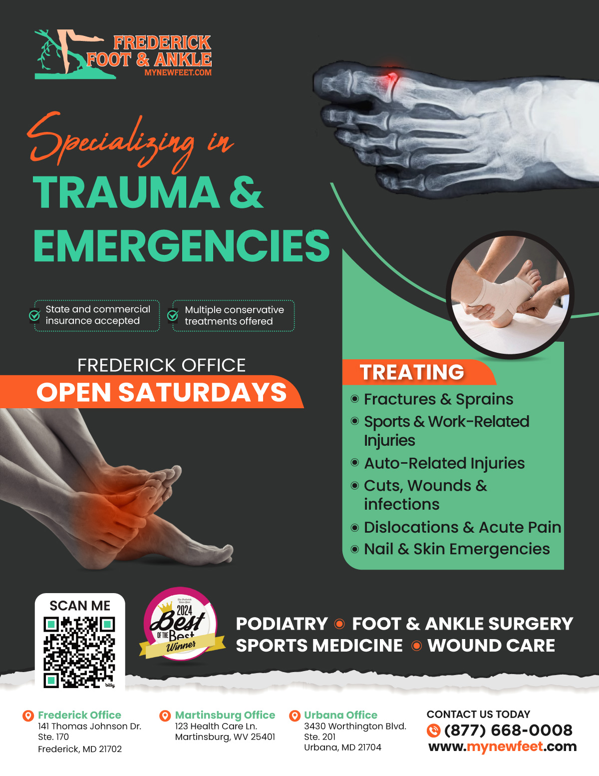 Flyer Design by Sergio Coelho for Frederick Foot & Ankle | Design #36218136