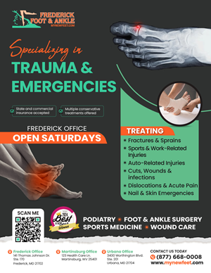 Flyer Design by Sergio Coelho for Frederick Foot & Ankle | Design: #36218136