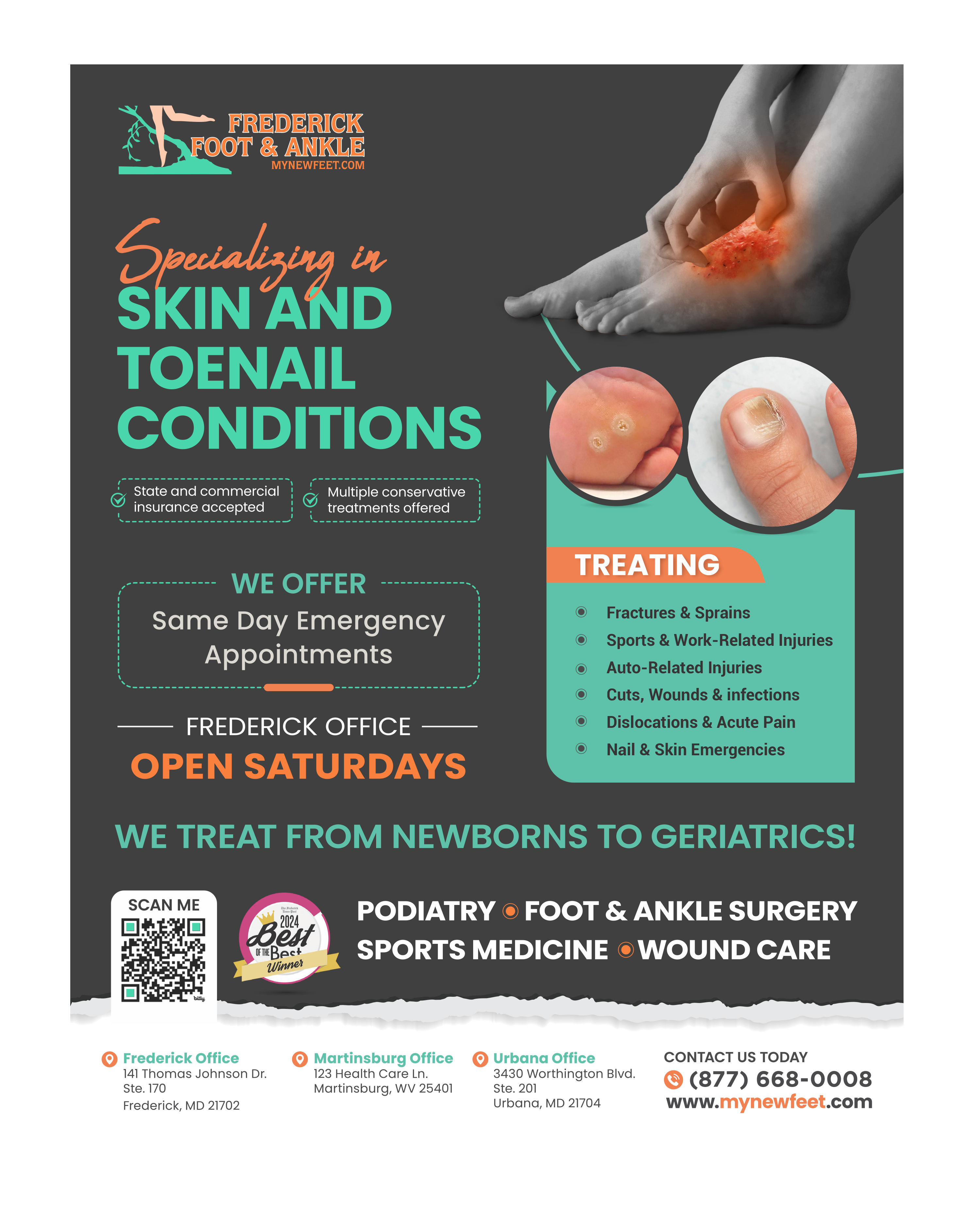 Flyer Design by freelancer75 for Frederick Foot & Ankle | Design #36218593