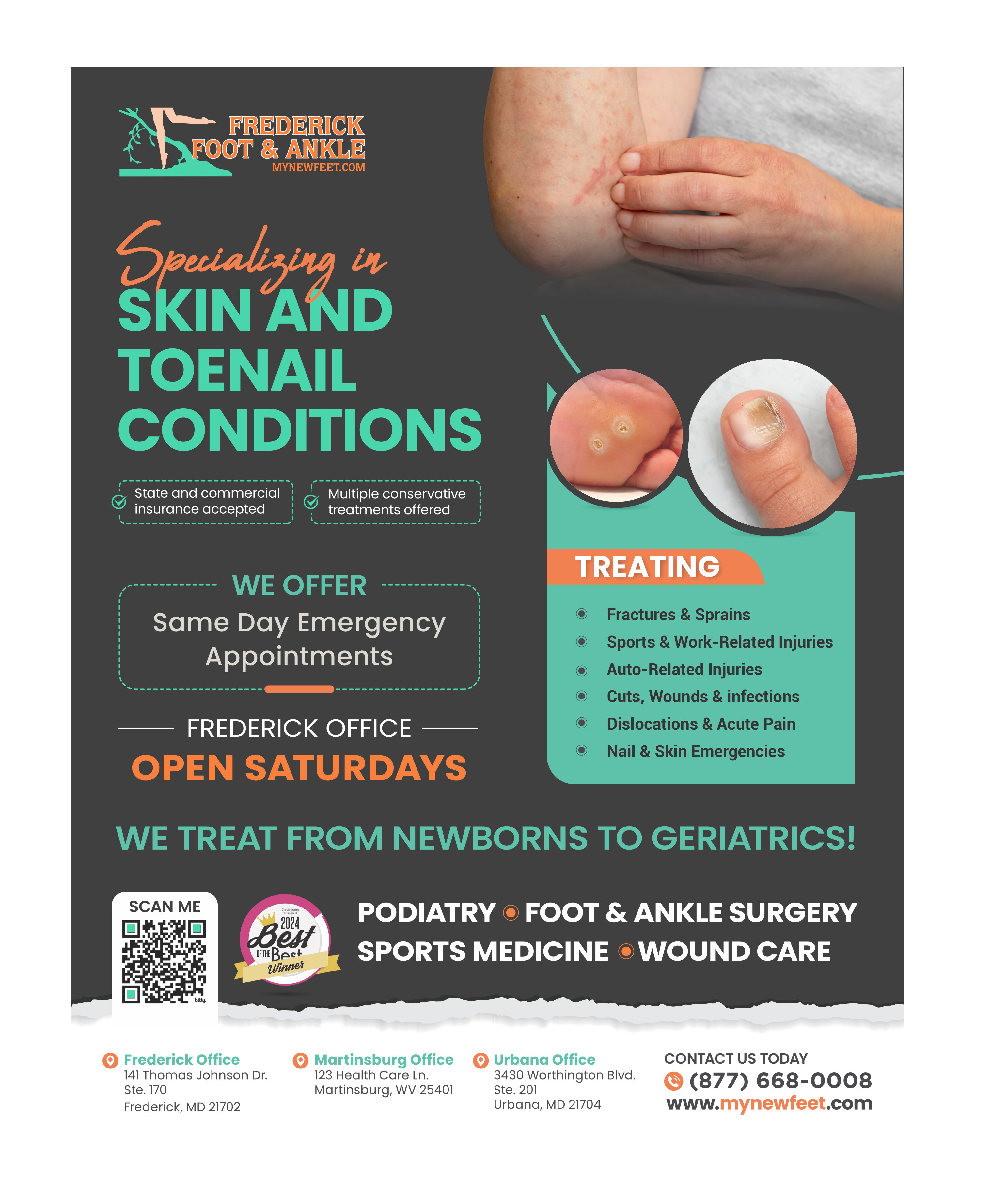 Flyer Design by freelancer75 for Frederick Foot & Ankle | Design #36218609