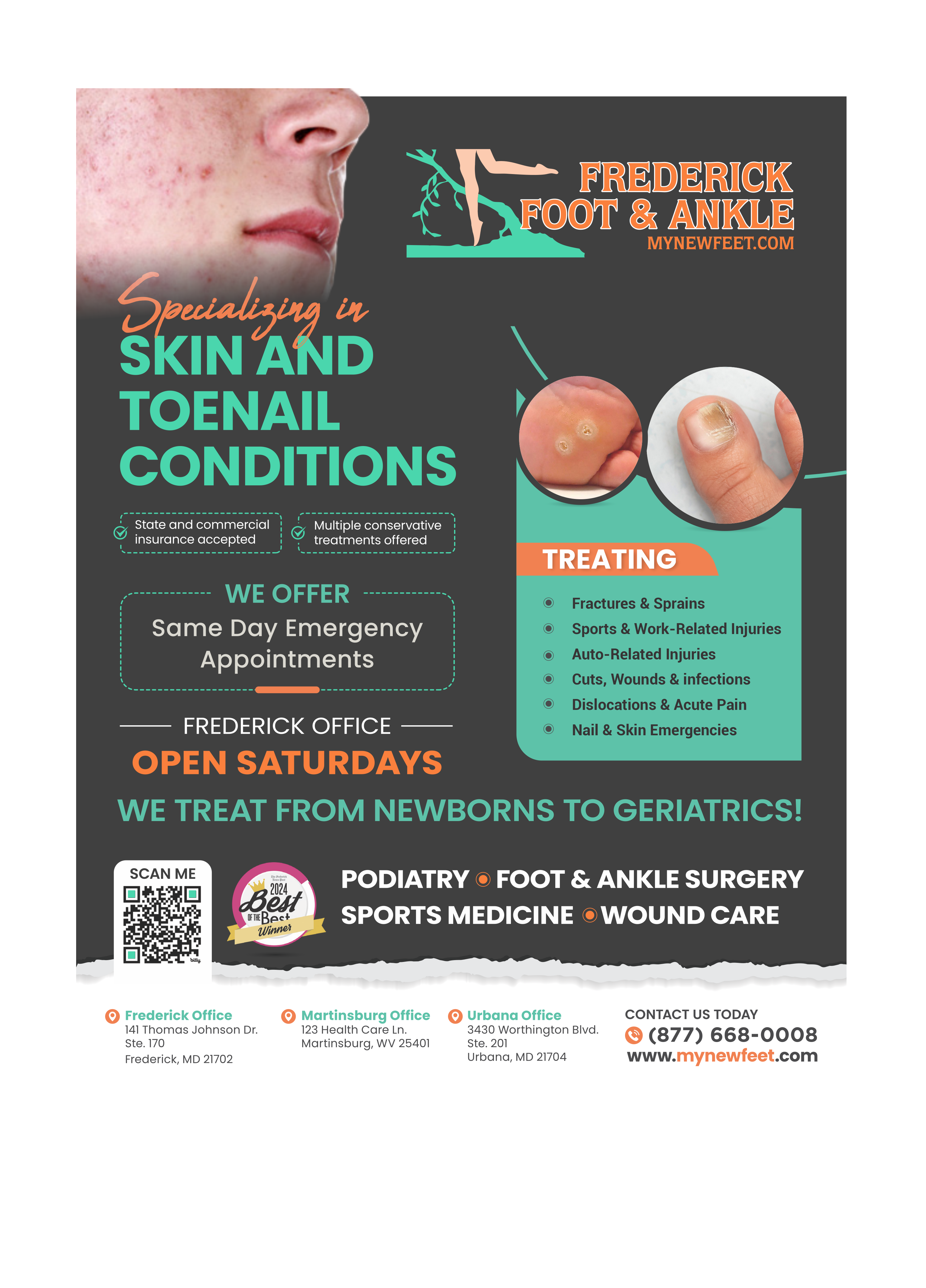 Flyer Design by freelancer75 for Frederick Foot & Ankle | Design #36218667