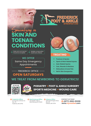 Flyer Design by freelancer75 for Frederick Foot & Ankle | Design: #36218667