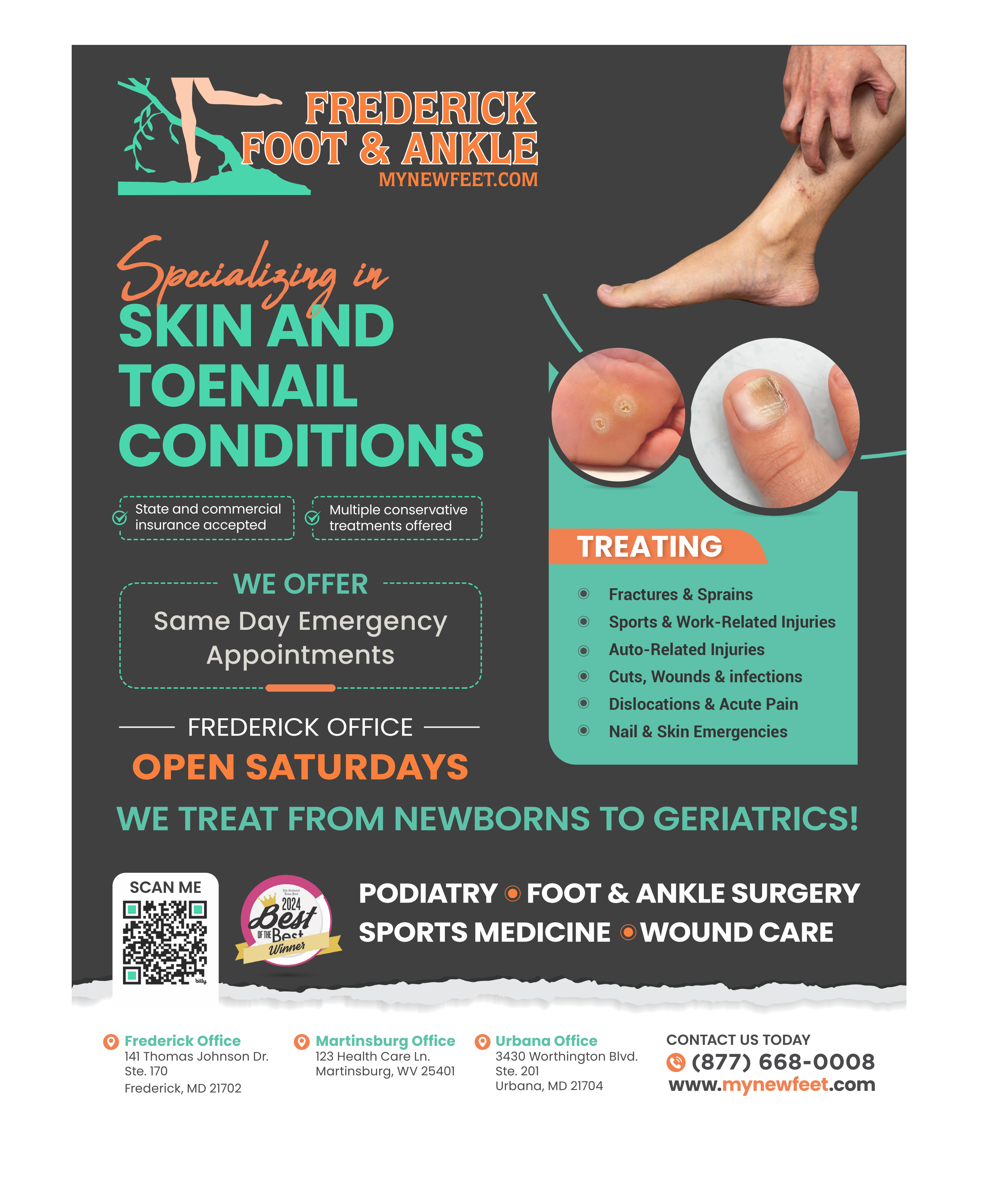 Flyer Design by freelancer75 for Frederick Foot & Ankle | Design #36218687