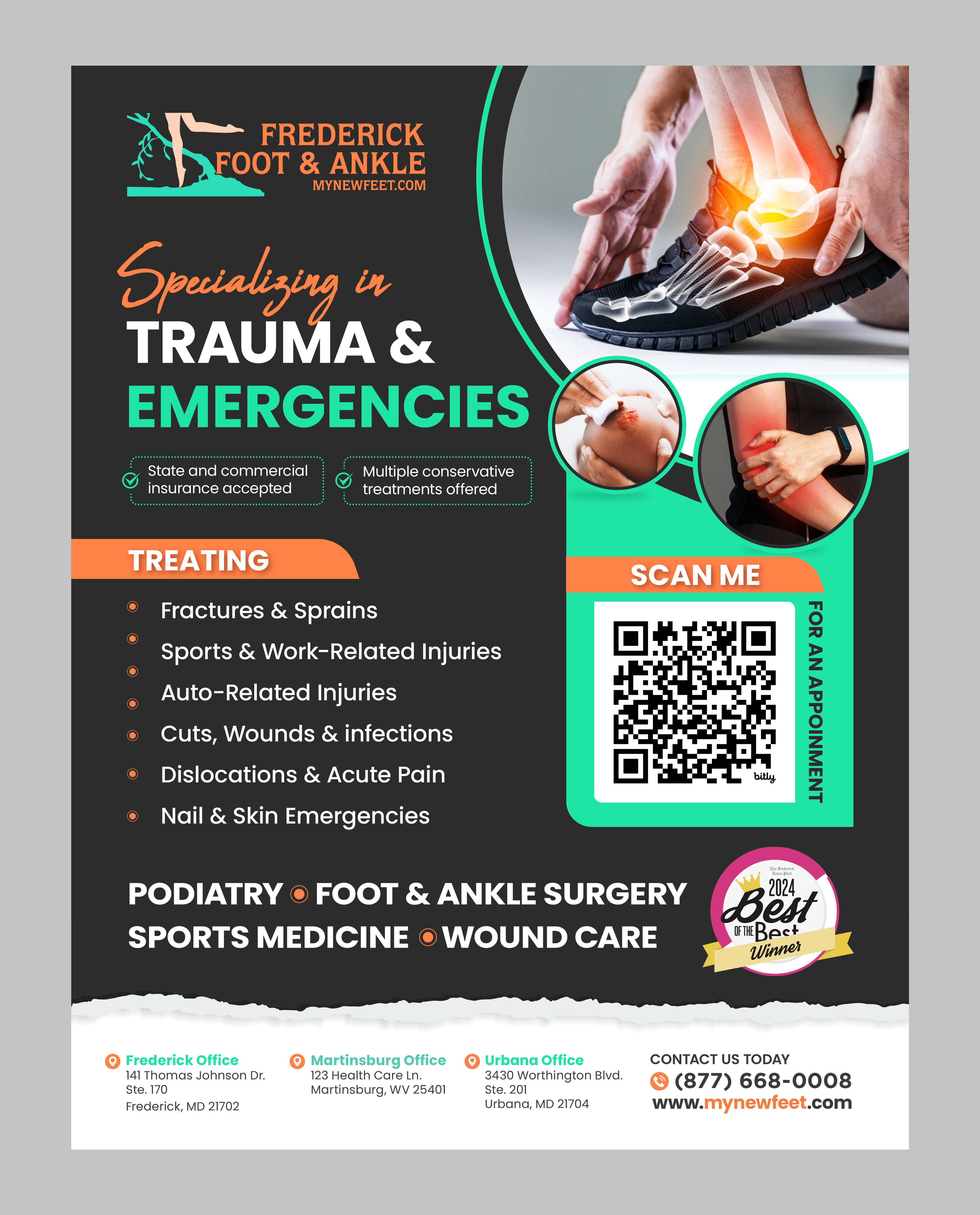 Flyer Design by designcircle for Frederick Foot & Ankle | Design #36221075