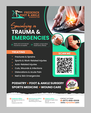 Flyer Design by designcircle for Frederick Foot & Ankle | Design: #36221075