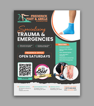 Flyer Design by debdesign for Frederick Foot & Ankle | Design: #36219687