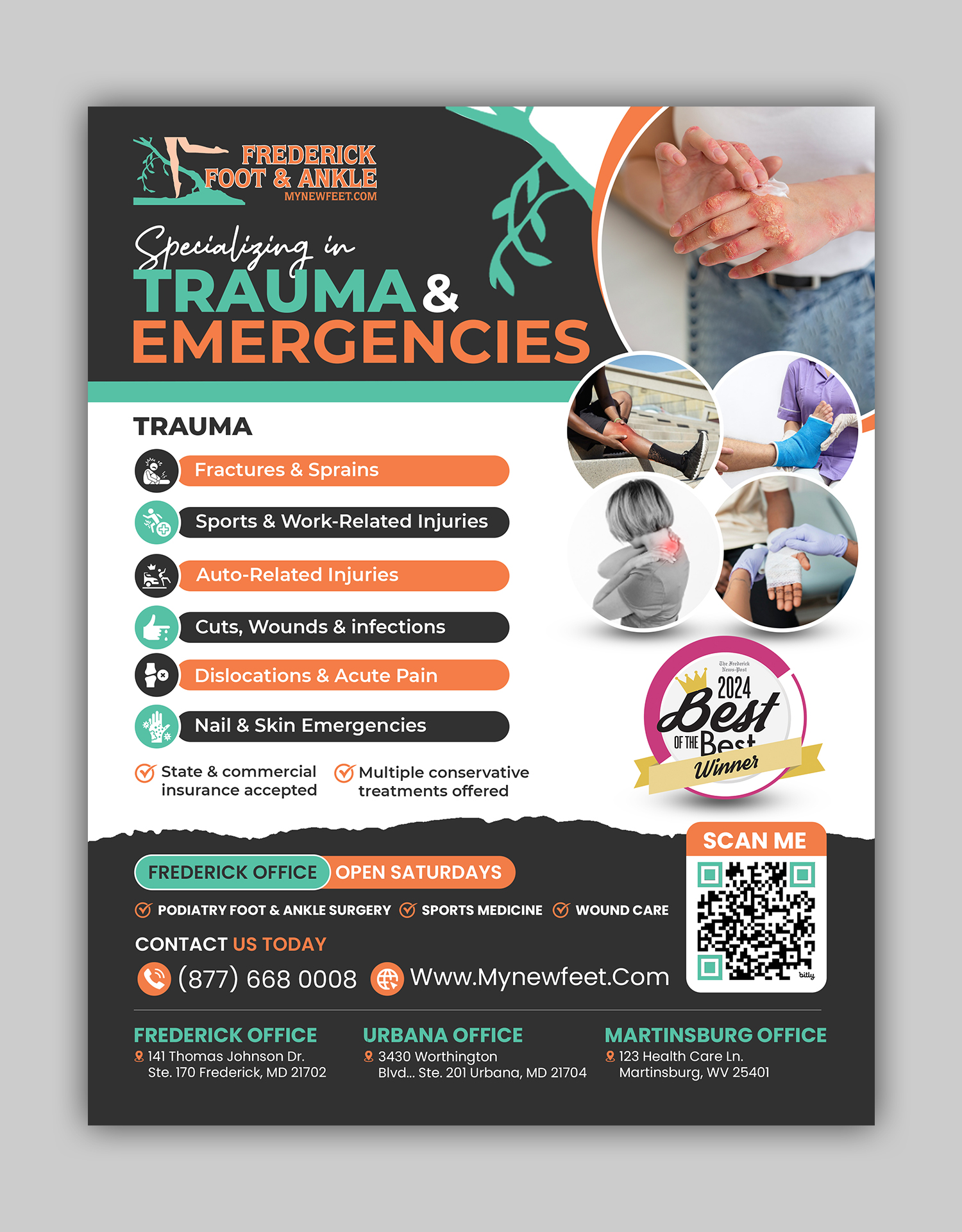 Flyer Design by debdesign for Frederick Foot & Ankle | Design #36219745