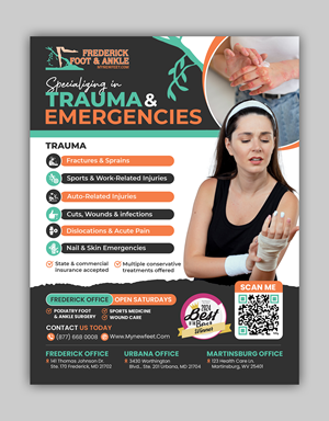 Flyer Design by debdesign for Frederick Foot & Ankle | Design: #36219746