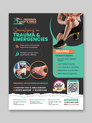 Flyer Design by debdesign for Frederick Foot & Ankle | Design: #36219790
