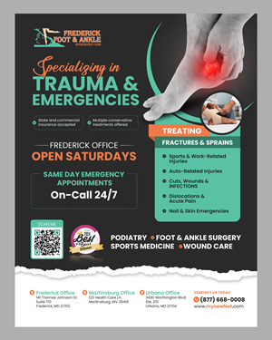 Flyer Design by debdesign for Frederick Foot & Ankle | Design: #36261603