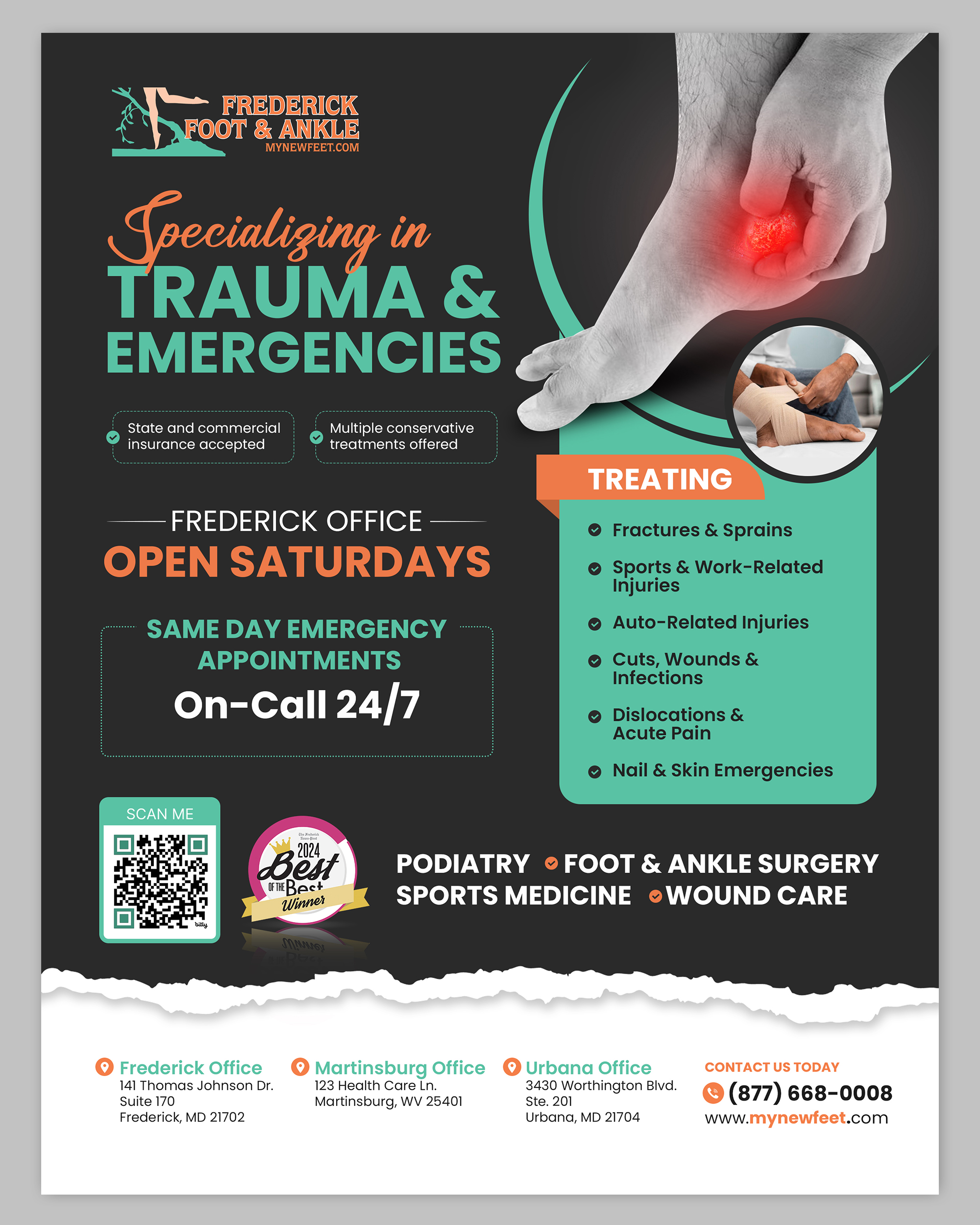 Flyer Design by debdesign for Frederick Foot & Ankle | Design: #36287312