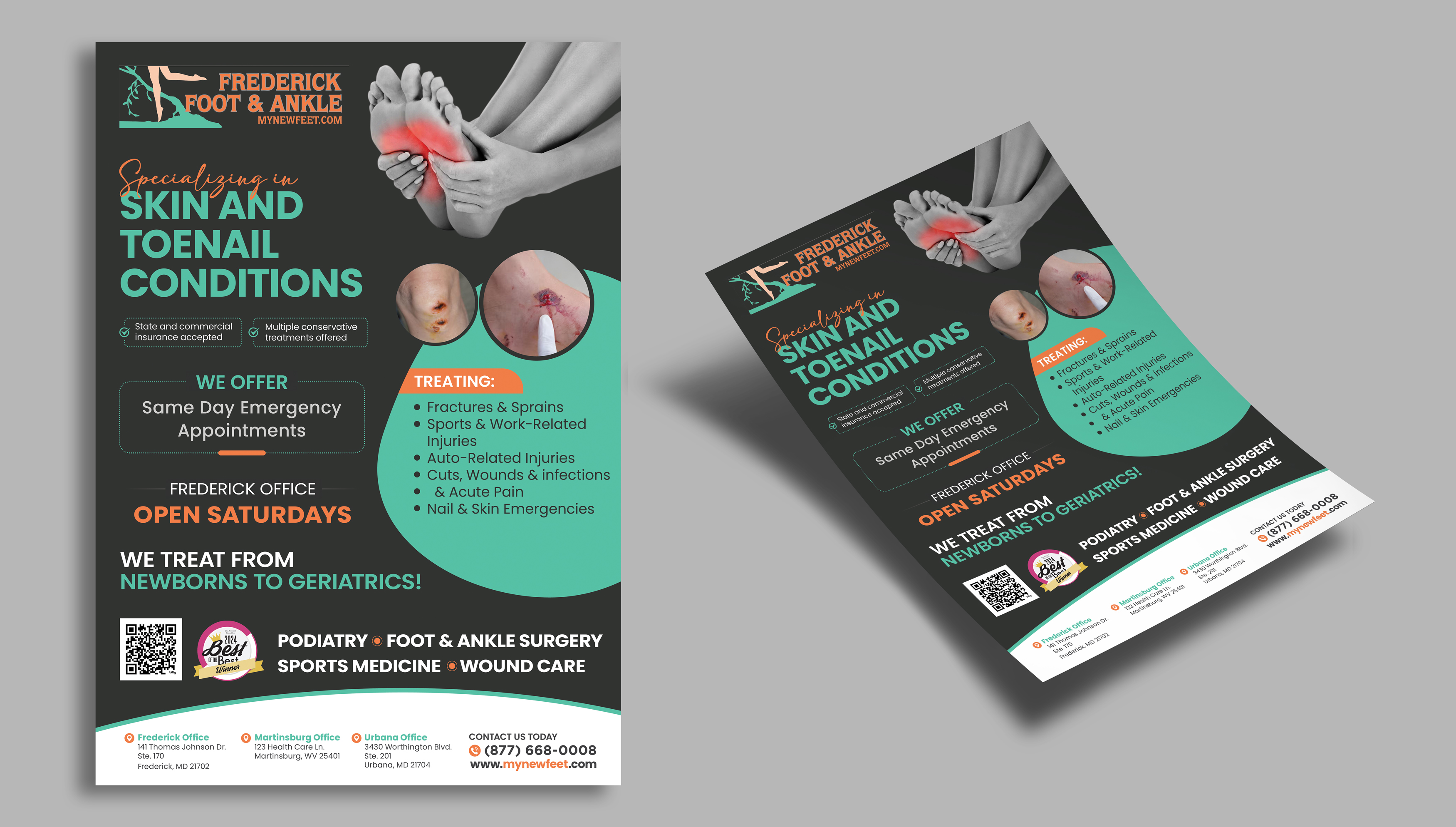 Flyer Design by Impressive Designs for Frederick Foot & Ankle | Design #36221813