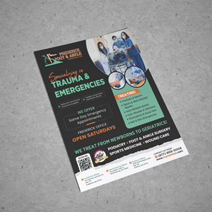Flyer Design by GraphicsGuru for Frederick Foot & Ankle | Design: #36221911