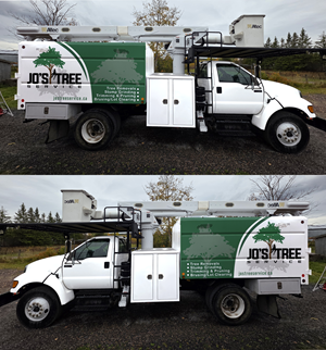 Tree Service Bucket truck wrap design