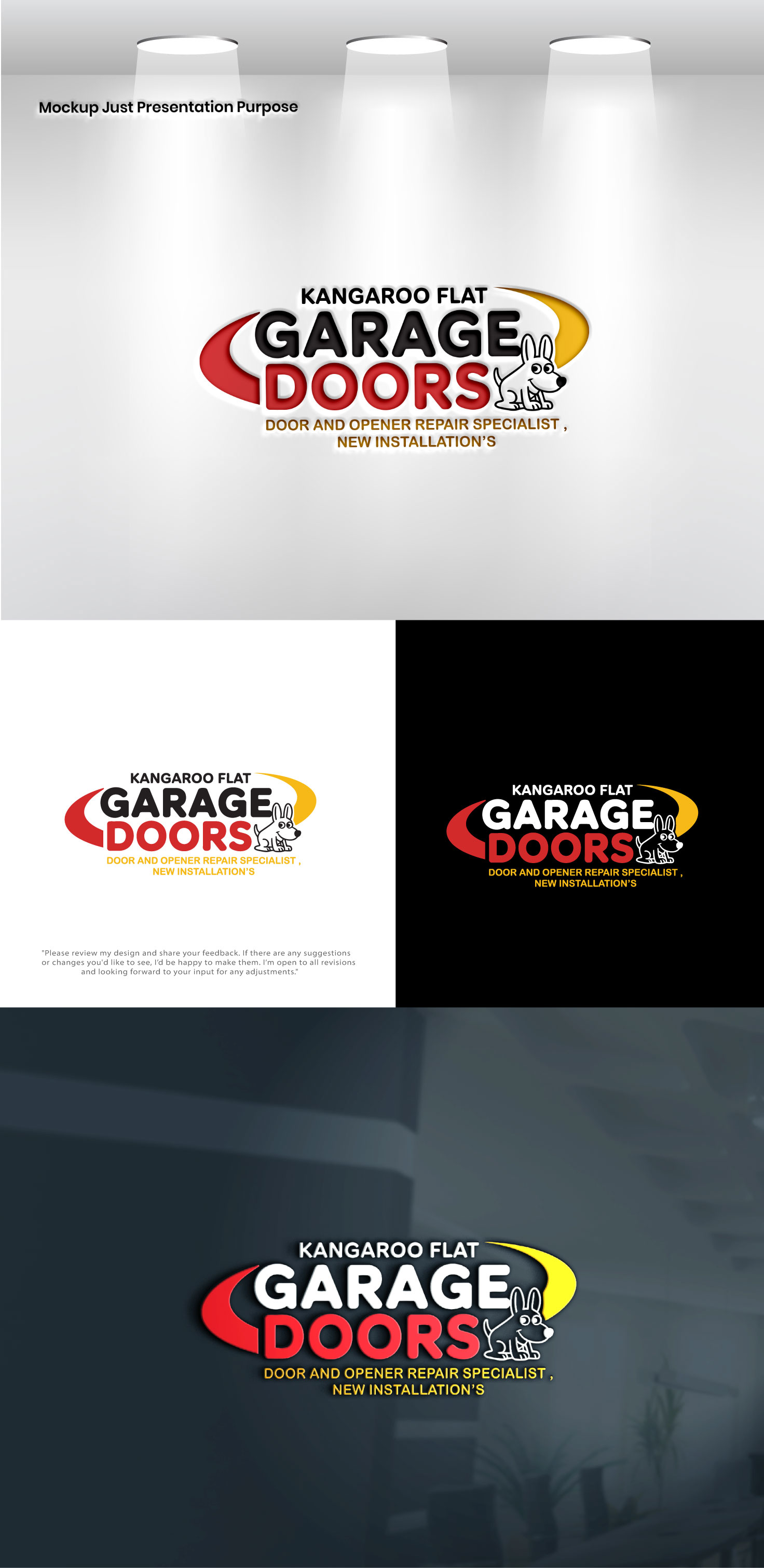 Logo Design by VectorForge for Kangaroo flat garage doors | Design #36223876