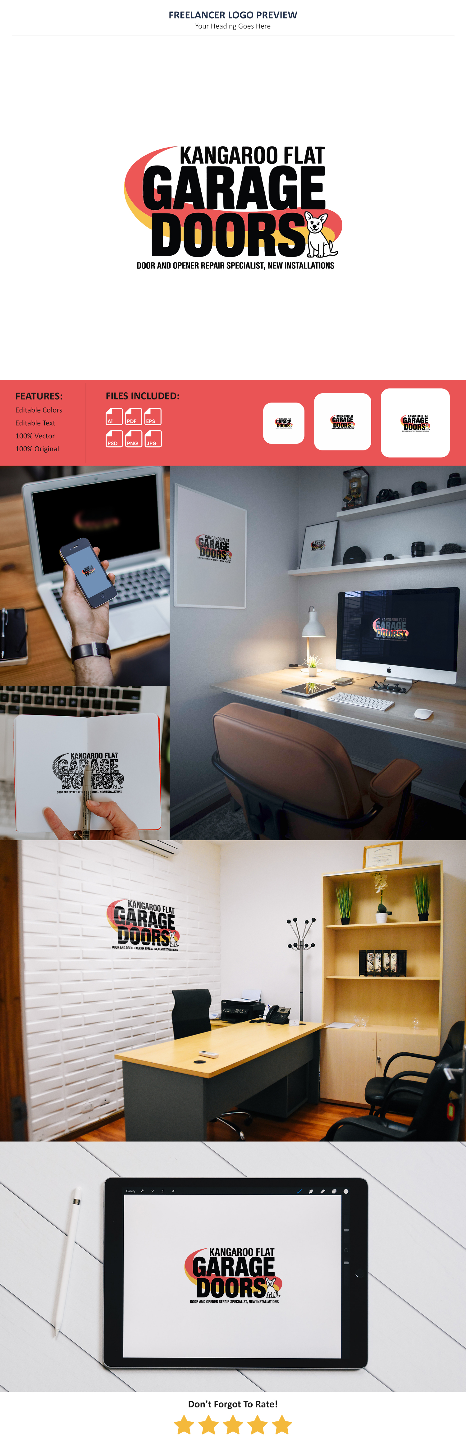 Logo-Design von VectorForge für Kangaroo flat garage doors | Design #36223879