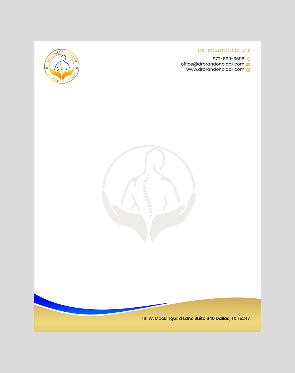 Letterhead Design by Creations Box 2015 for Functional Wellness Center of North Texas | Design #36244313