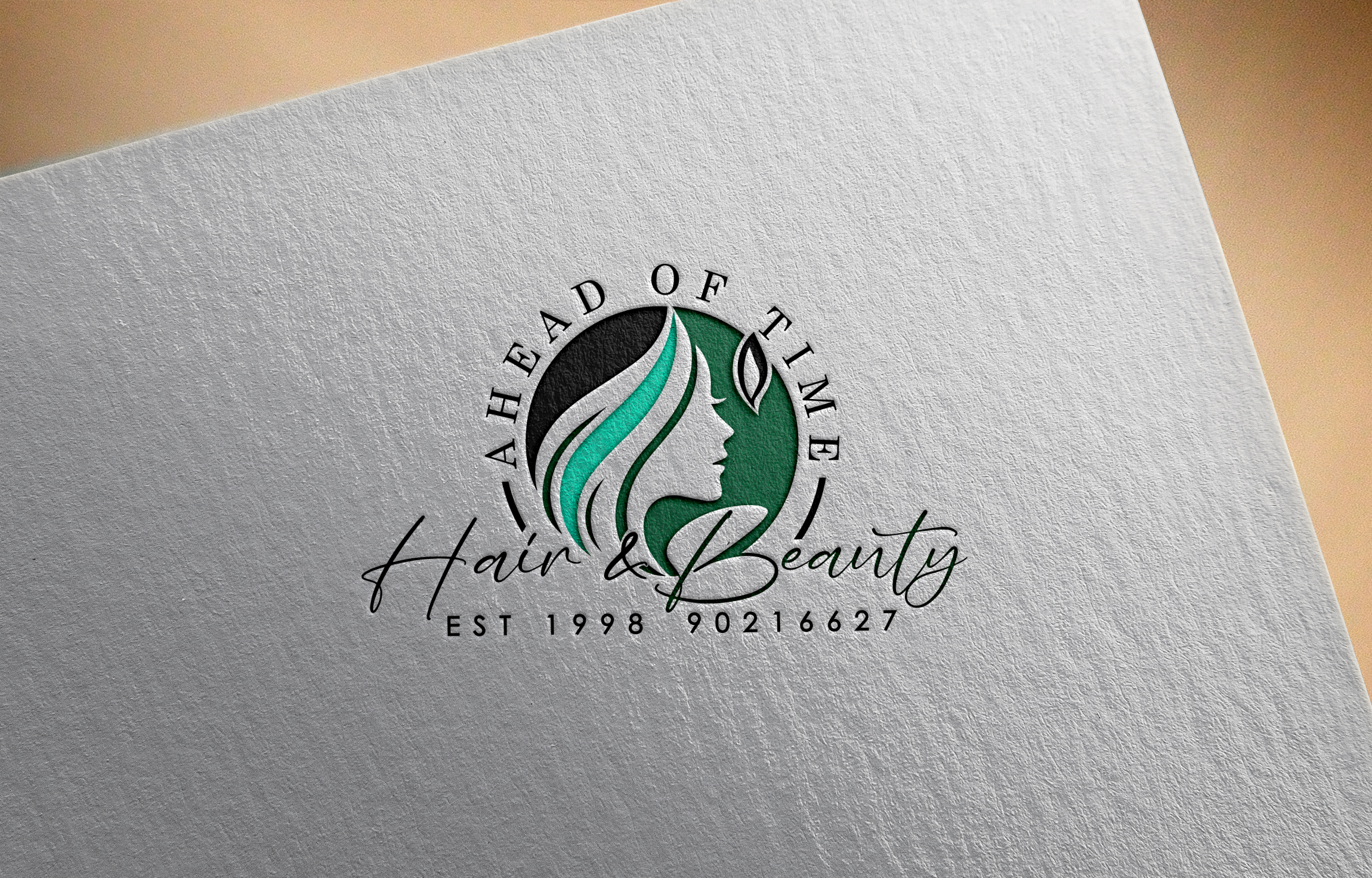 Logo Design by 24ksunny for Ahead Of Time Hair and Beauty | Design #36246481