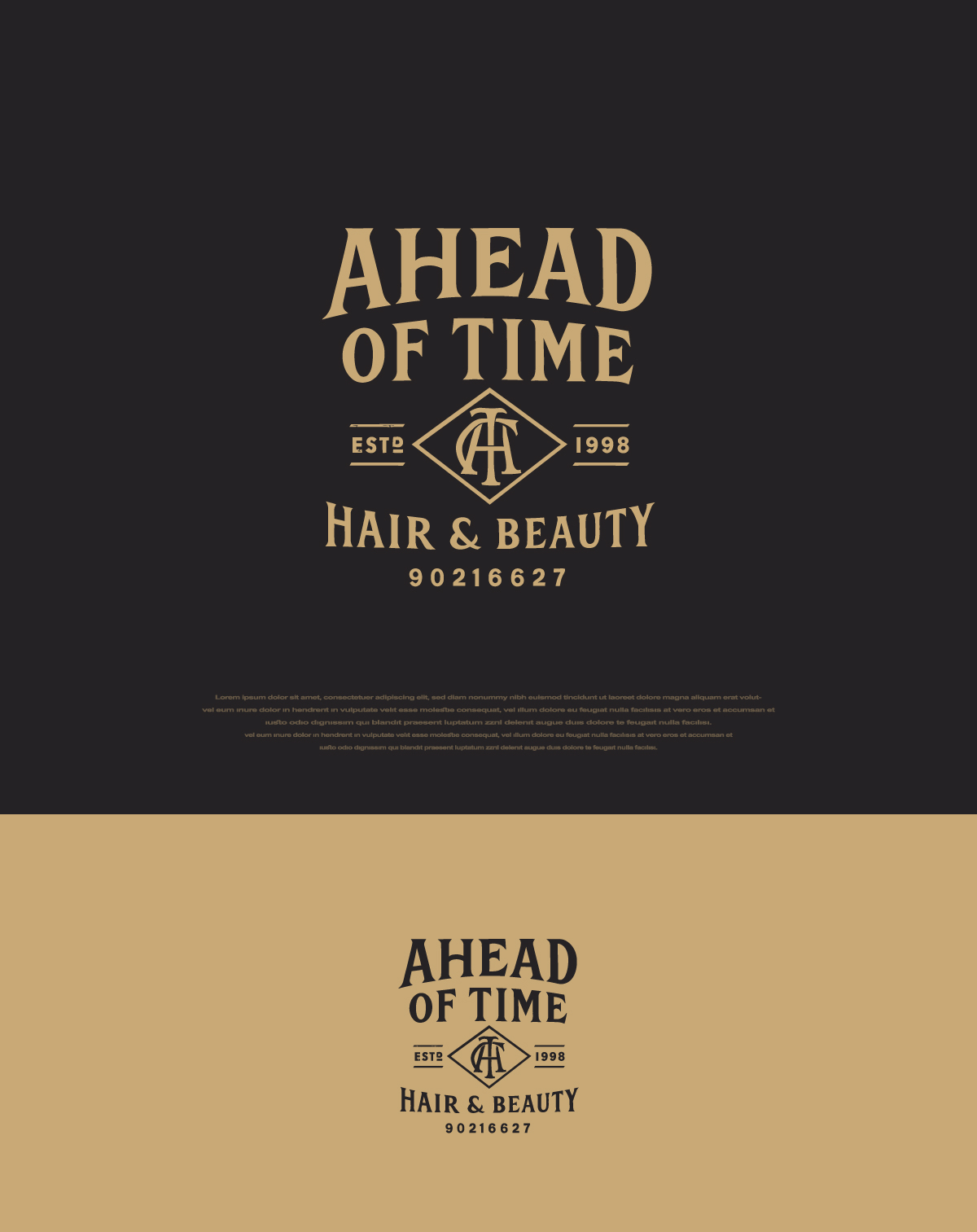 Logo Design by Designzz. for Ahead Of Time Hair and Beauty | Design #36238450