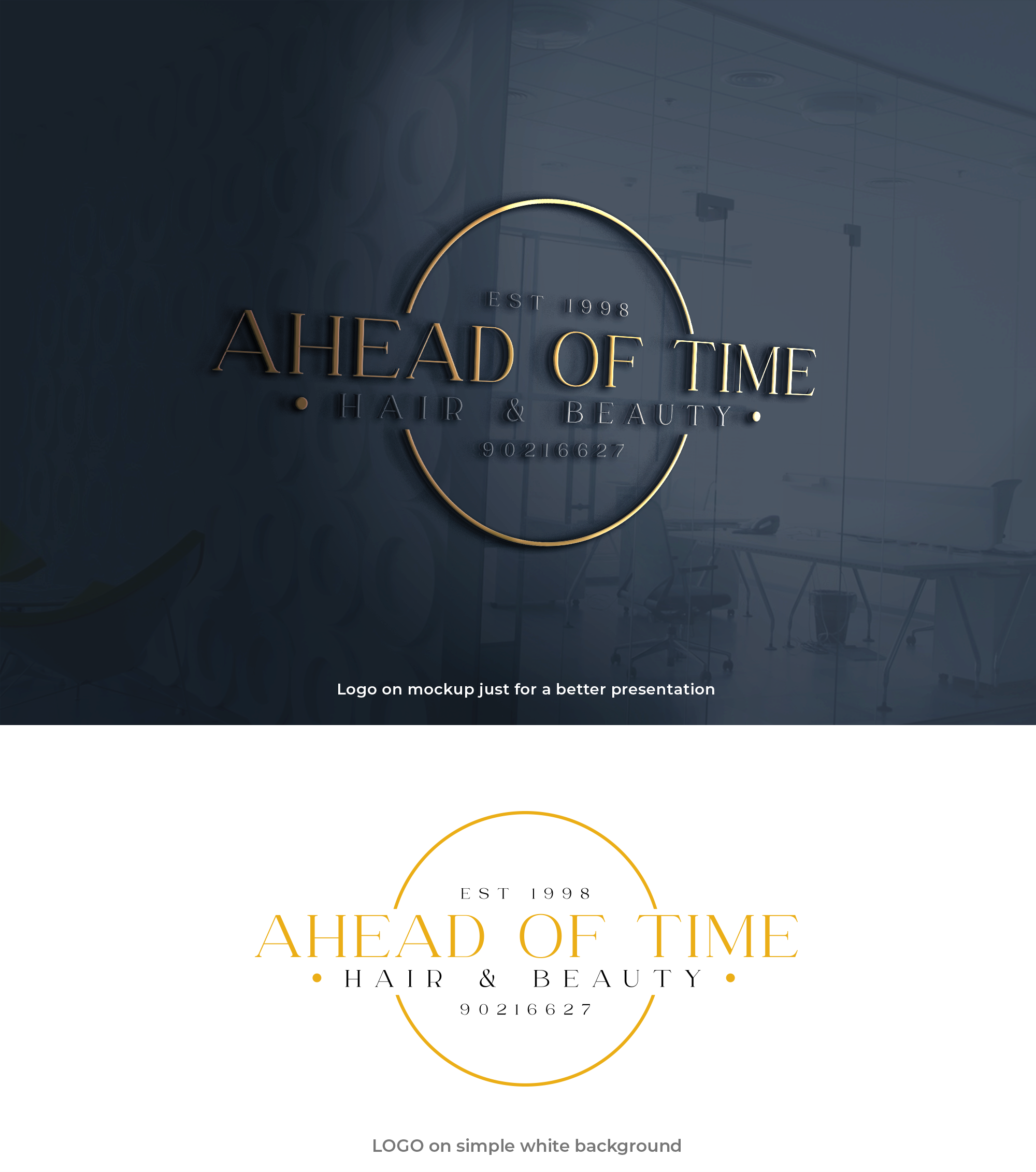 Logo Design by Asad Shaikh for Ahead Of Time Hair and Beauty | Design #36241133