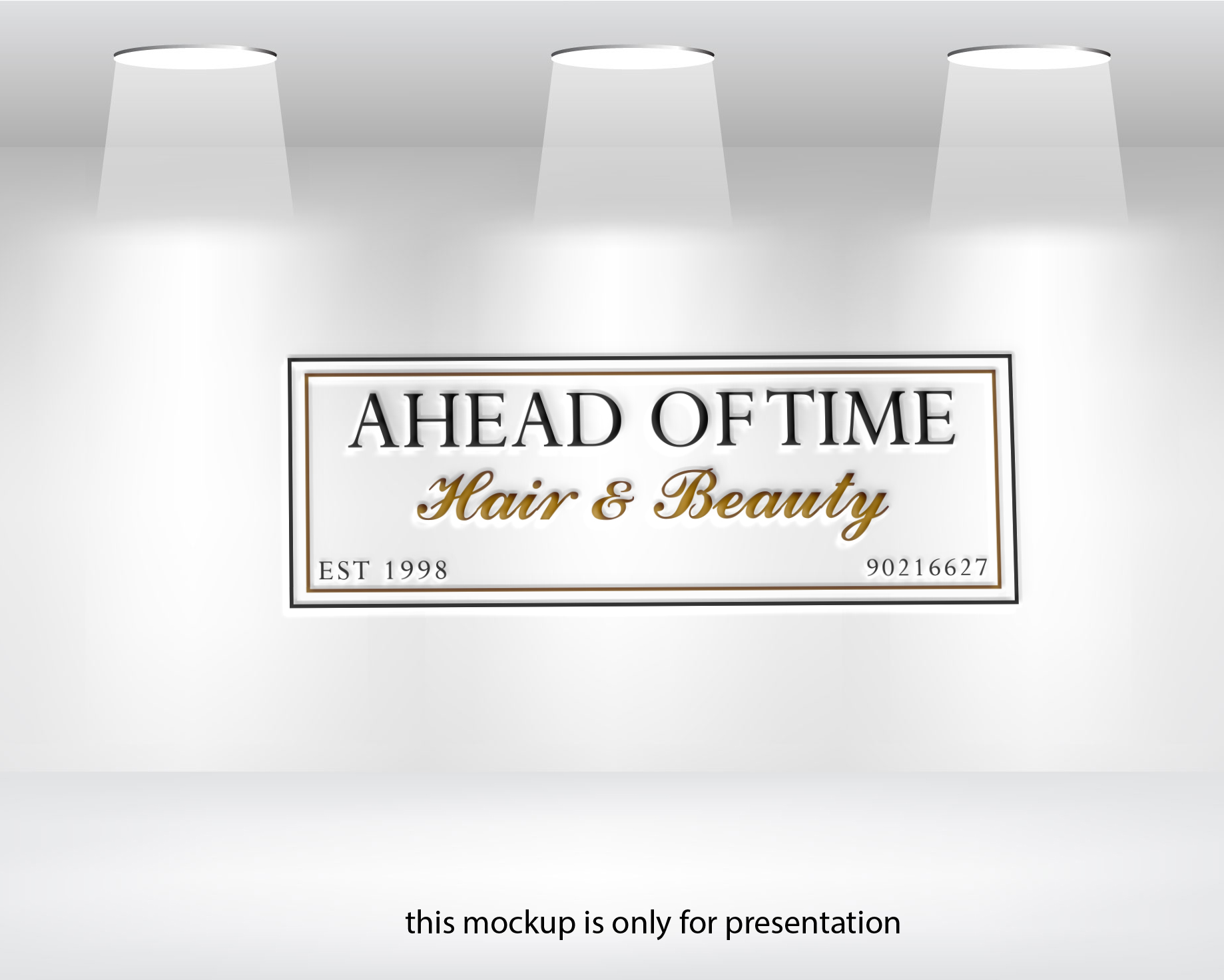 Logo Design by FARU.......... for Ahead Of Time Hair and Beauty | Design #36238549