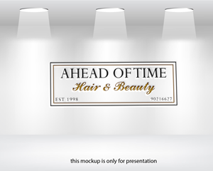 Logo Design by FARU.......... for Ahead Of Time Hair and Beauty | Design: #36238549