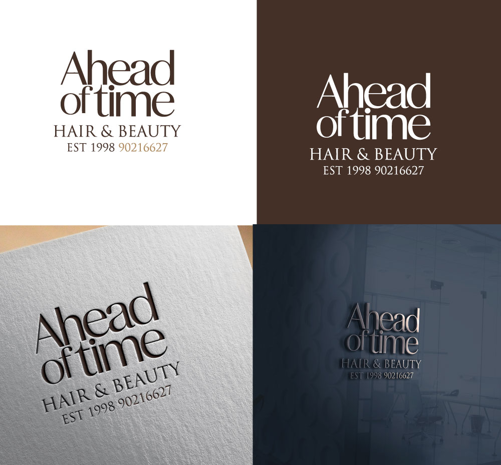 Design de Logo par Jonshonkal pour Ahead Of Time Hair and Beauty | Design #36244806
