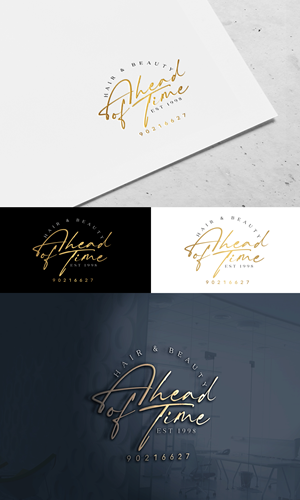 Logo Design by Ahsan Designs for Ahead Of Time Hair and Beauty | Design: #36236766