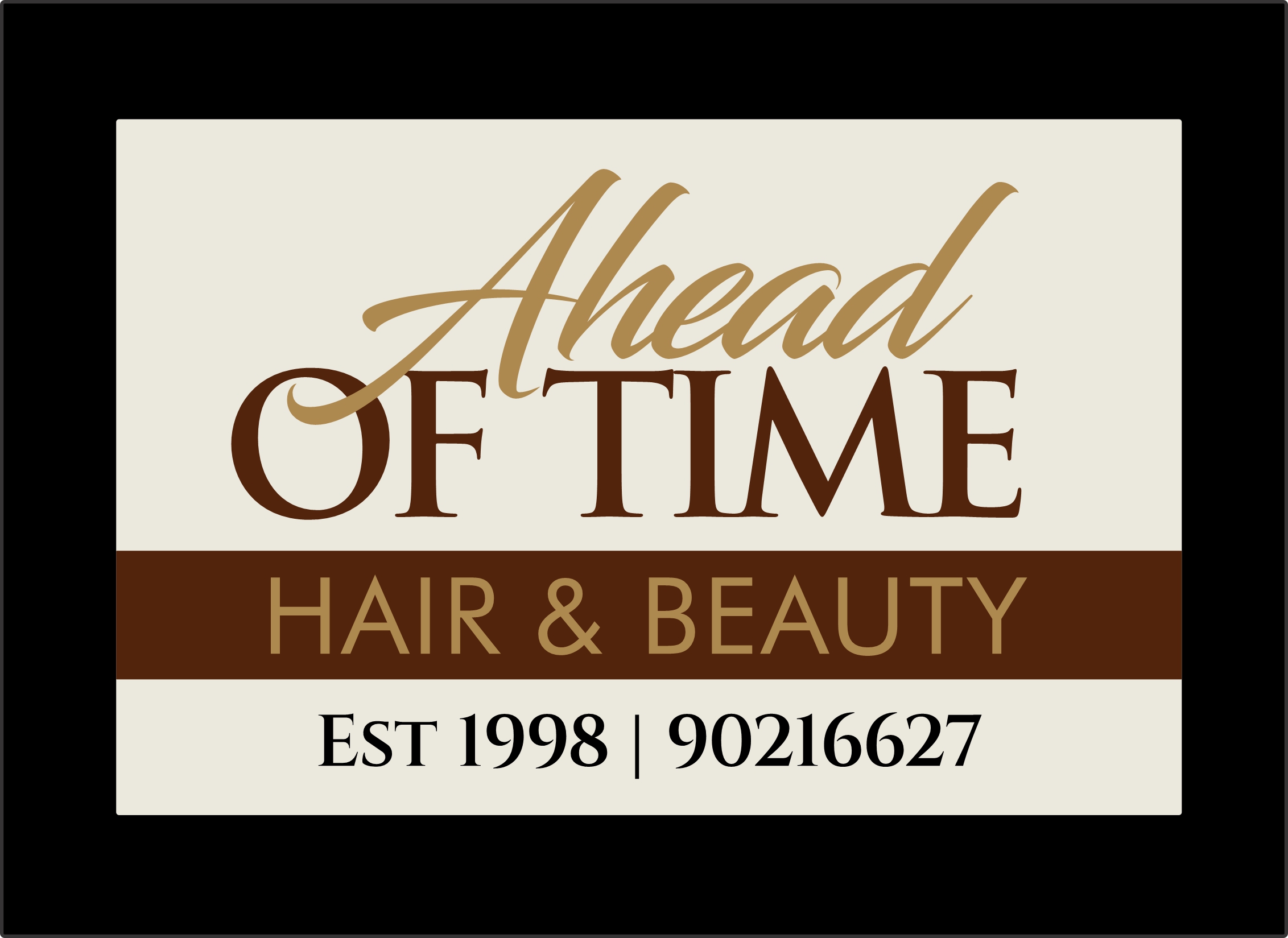 Logo Design by Mozez32 for Ahead Of Time Hair and Beauty | Design #36275847
