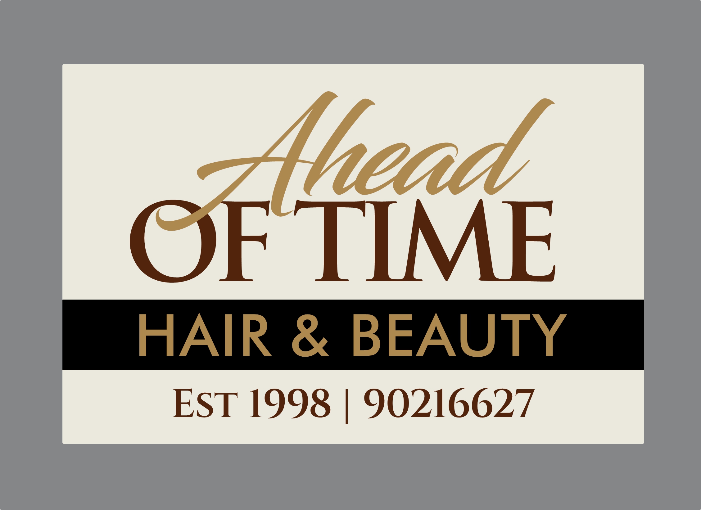 Logo Design by Mozez32 for Ahead Of Time Hair and Beauty | Design #36275864