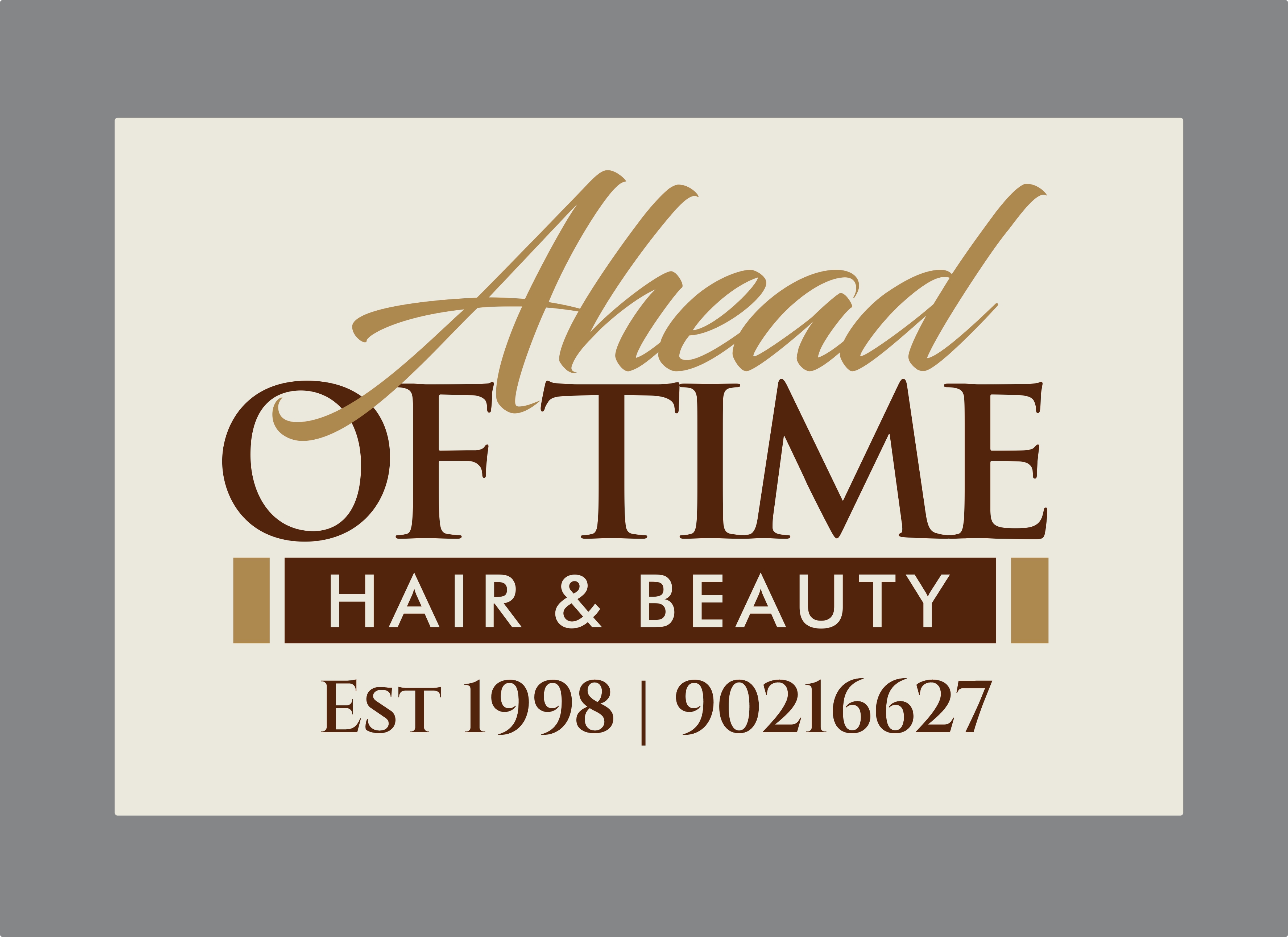 Logo Design by Mozez32 for Ahead Of Time Hair and Beauty | Design #36275918